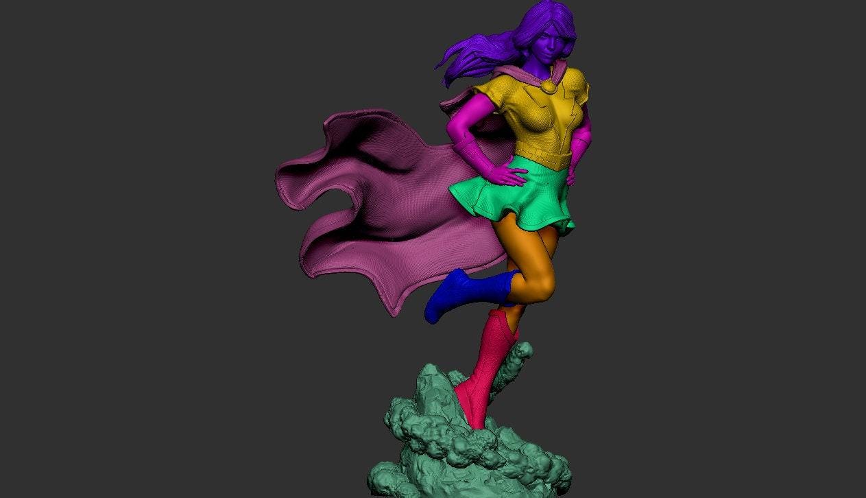 Empowering Justice: Female Shazam 3D Printed Collectible – Heroic Statue for DC Fans