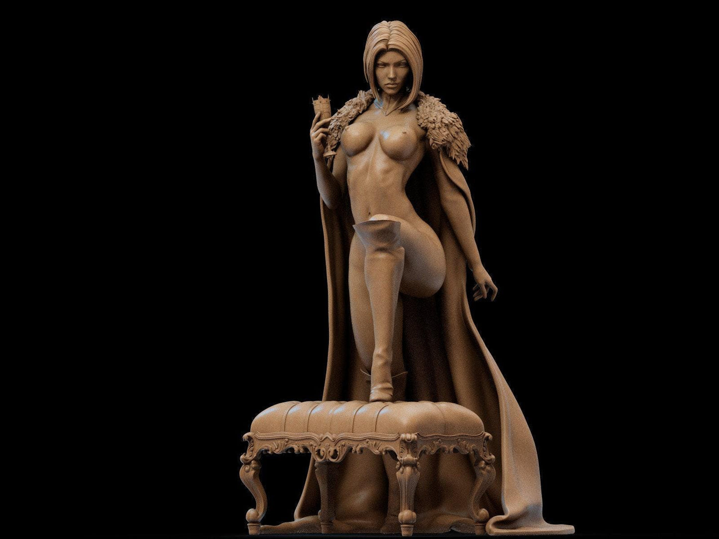 Emma Frost: Elegant 3D Printed Miniature Statue - NSFW X-Men Collectible
