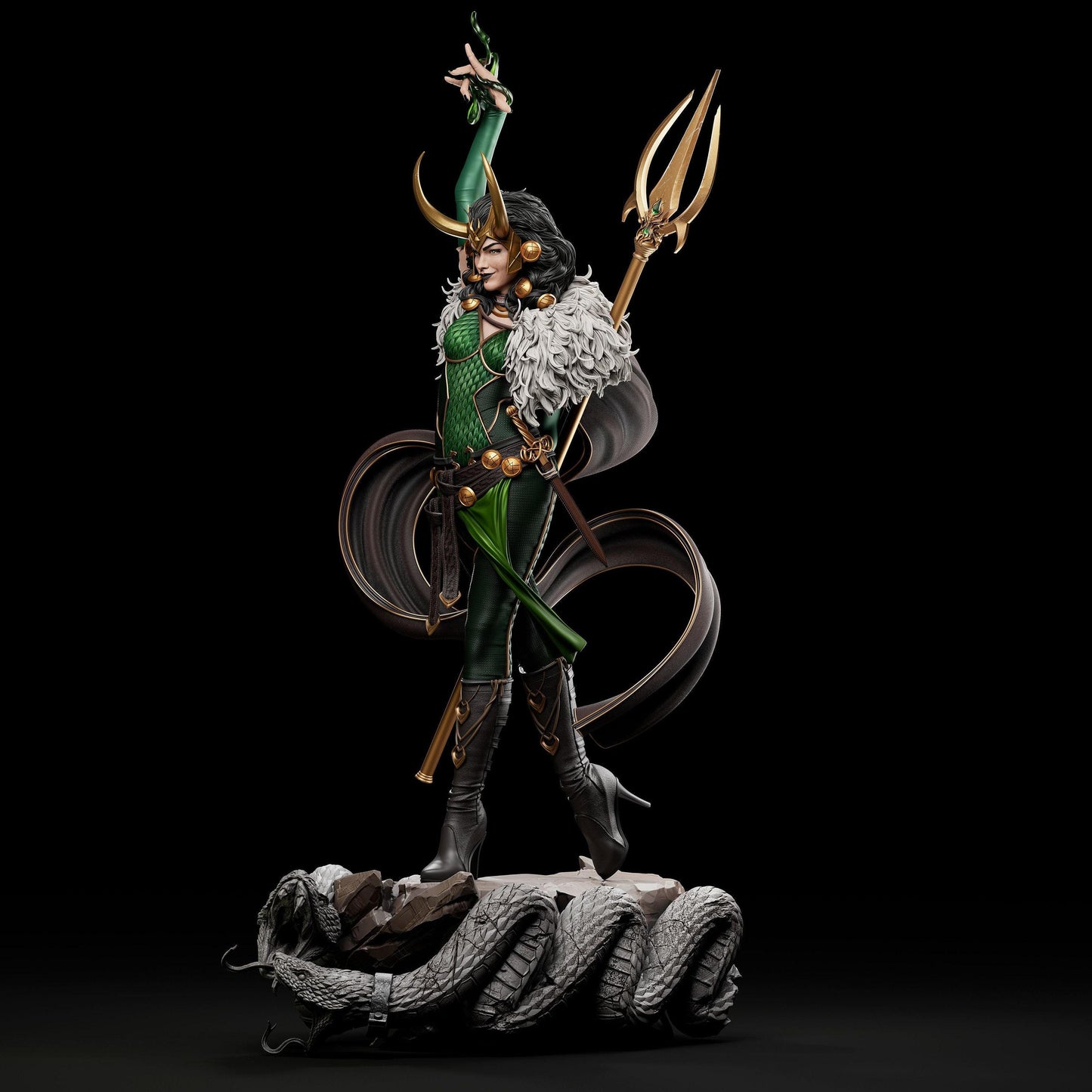 Lady Loki Fanart: Impressive 3D-Printed Collectible Figure - Marvel Villainess