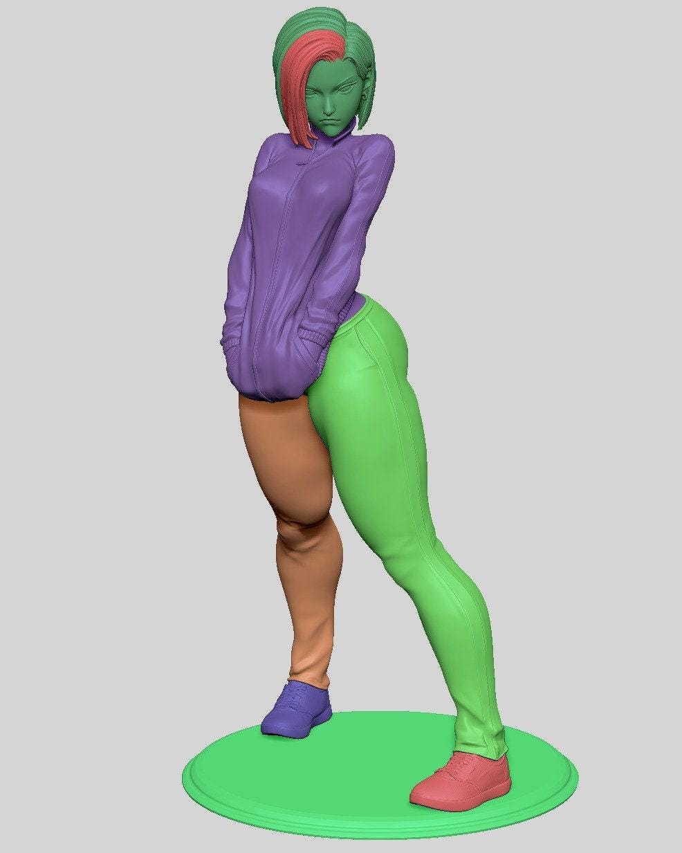 Android 18 Dragon Ball NSFW 3D Printed Statue – Mature Anime Icon Resin Collectible, Made to Order for Adult Collectors