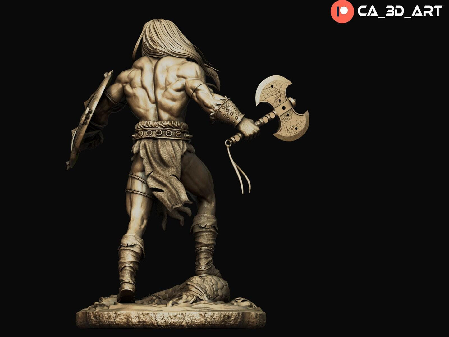 Mighty Conan The Barbarian 3D Printed Collectible Statue – Premium Fantasy Warrior Figure