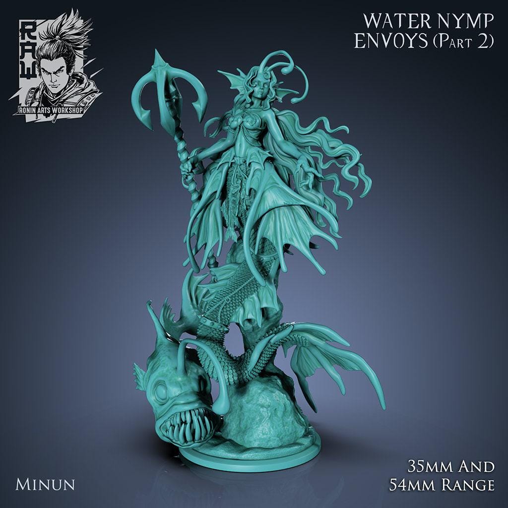 Water Nymph Miniatures 35mm Mermaid Figurines for Dungeons and Dragons & Tabletop Gaming Decor Chapter 2