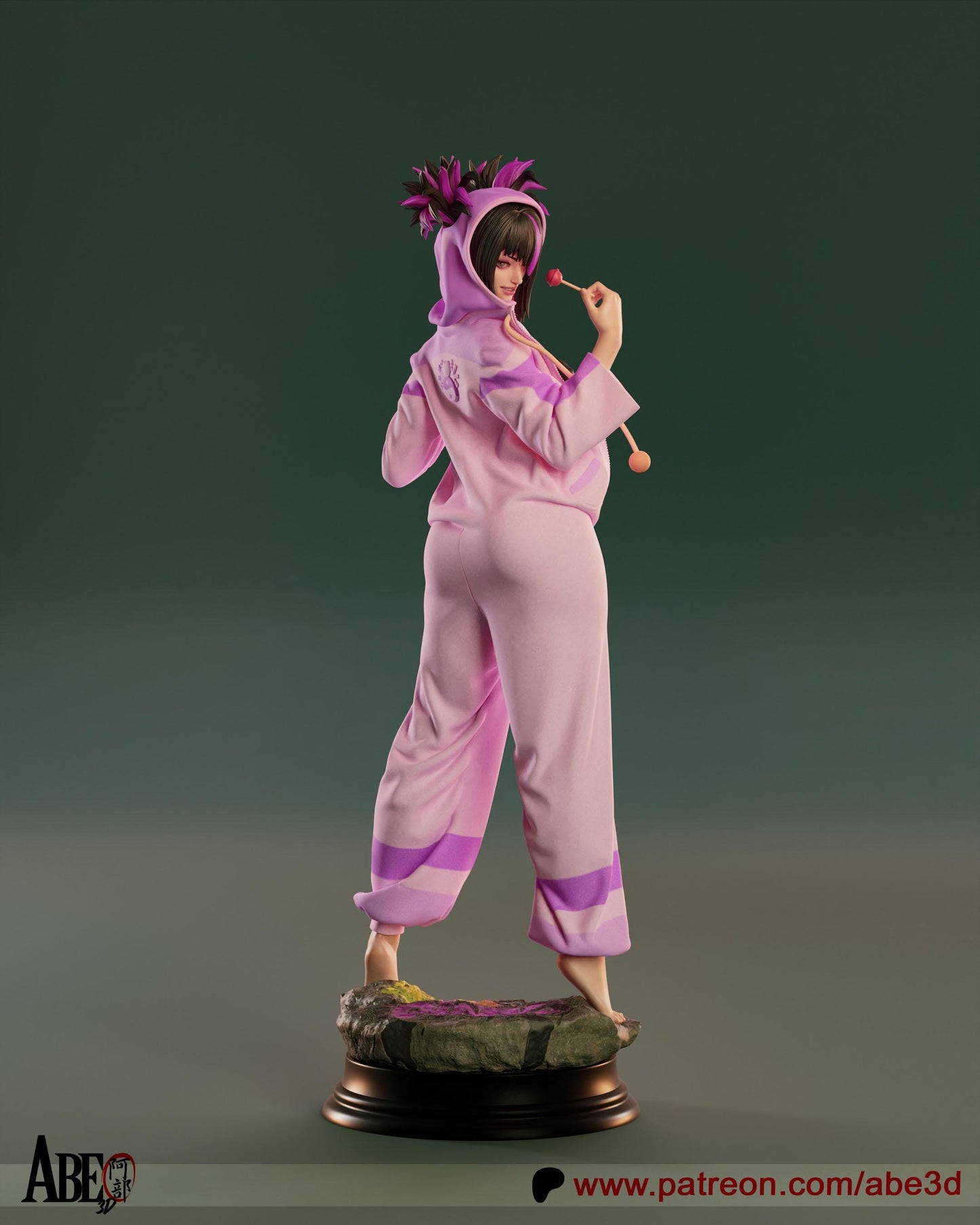 Juri Hand-Painted 3D Resin Statue - Ready-to-Display Taekwondo Siren, Street Fighter 6 Art, Villainous Centerpiece