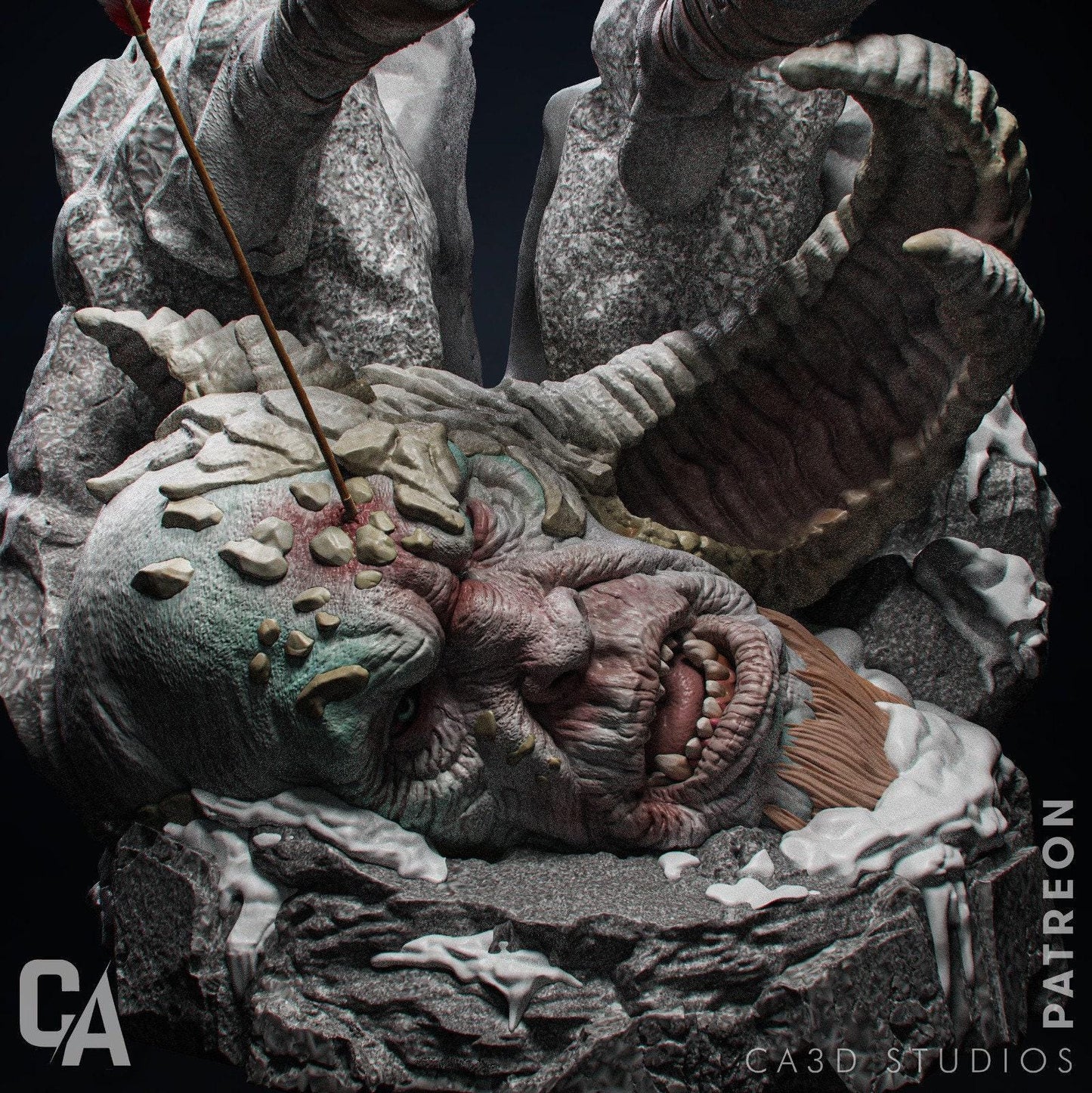 Unleash the God of War: Kratos 3D-Printed Collectible Figure – Masterpiece Gaming Statue