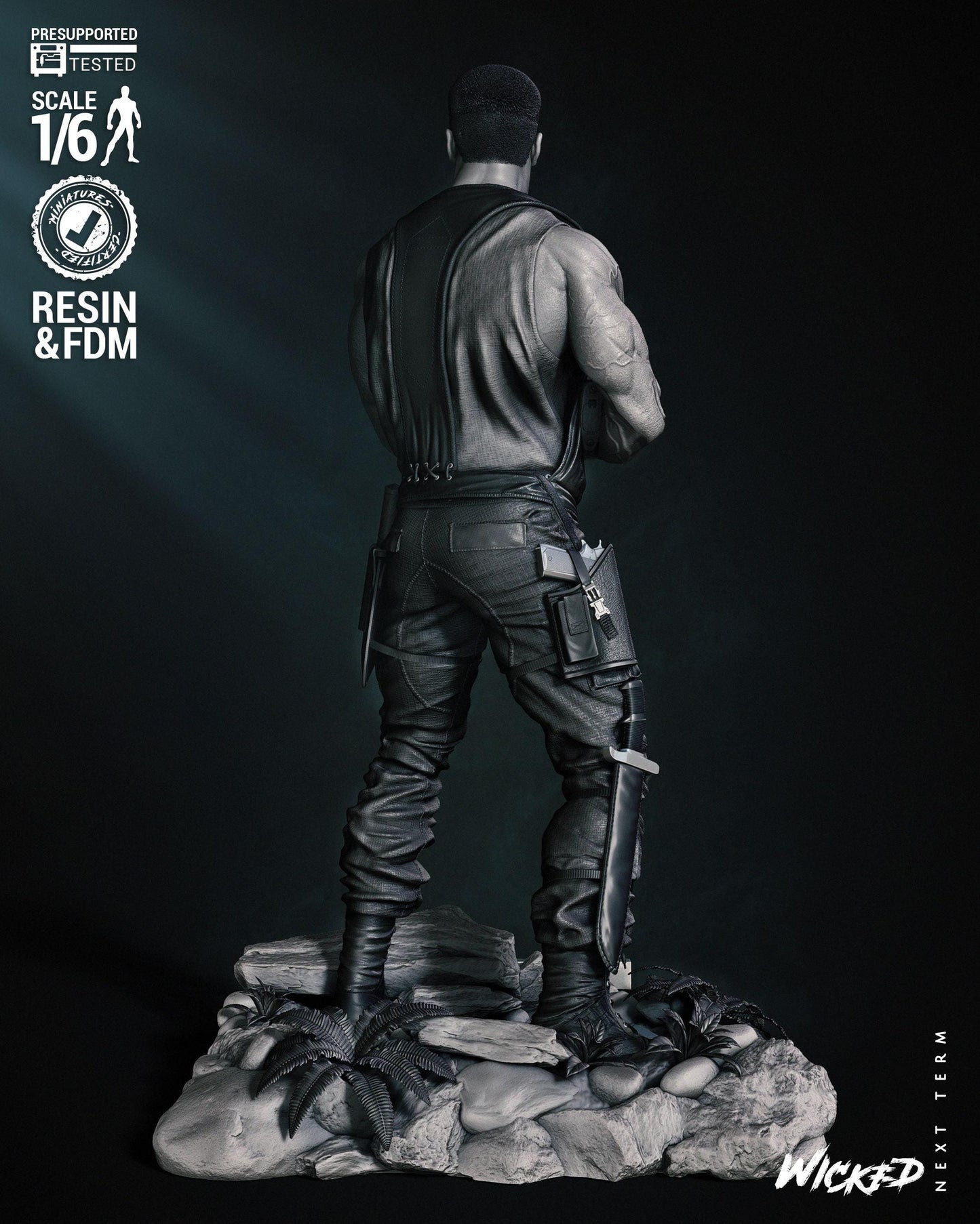Jungle Hunter: Dutch Predator 3D Print Collectible – Iconic Action Figure