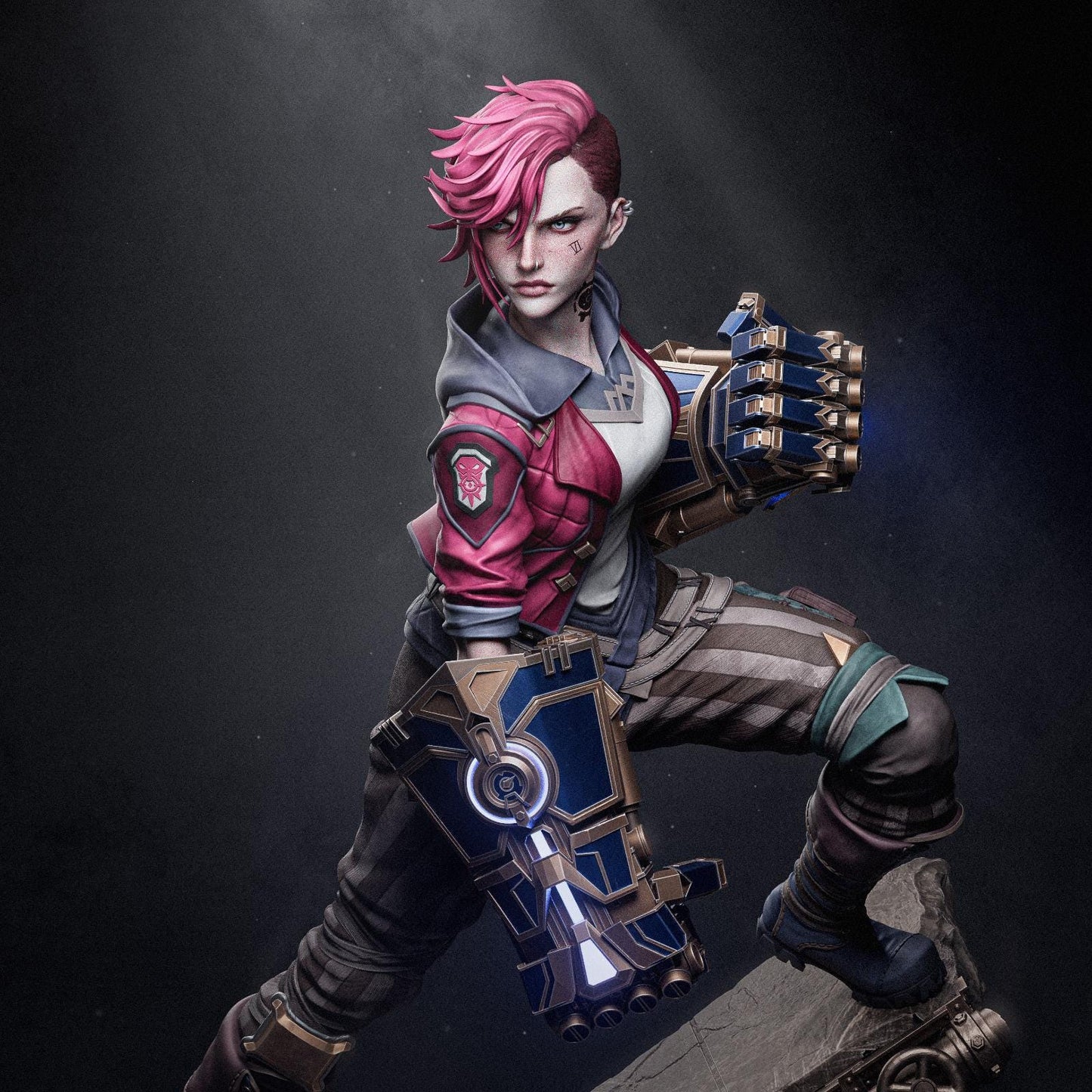Vi Resin Statue – Hand-Painted League of Legends & Arcane Collectible