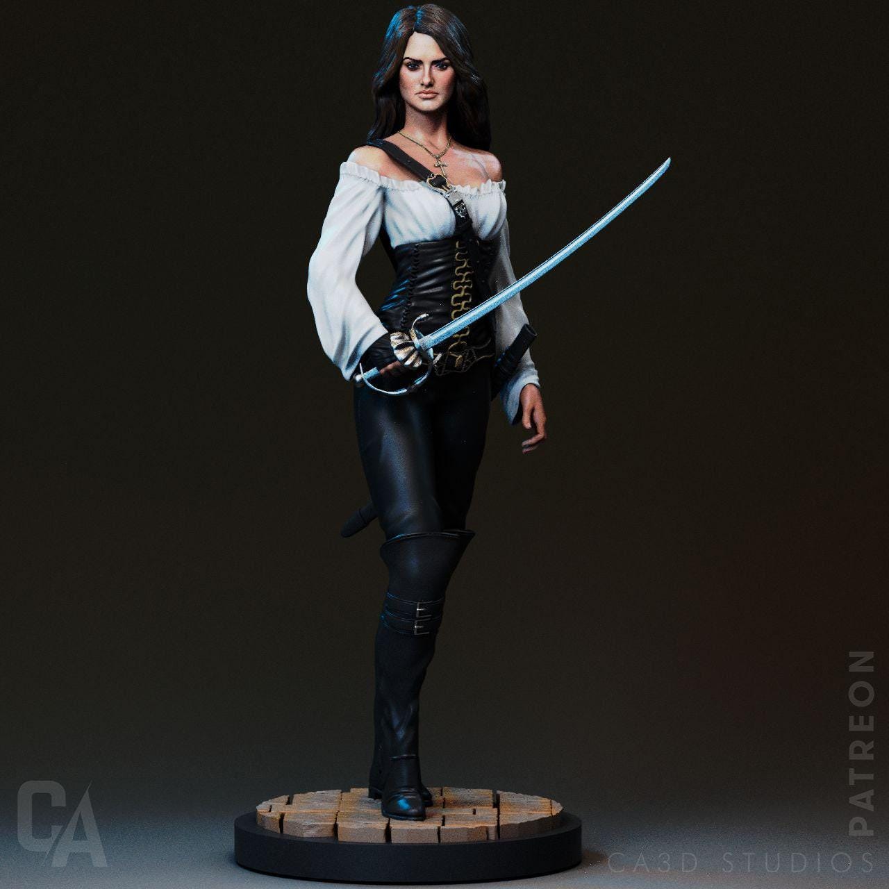 Angelica Teach: 3D-Printed Collectible Figure – Exquisite Pirates of the Caribbean Resin Statue for Fans