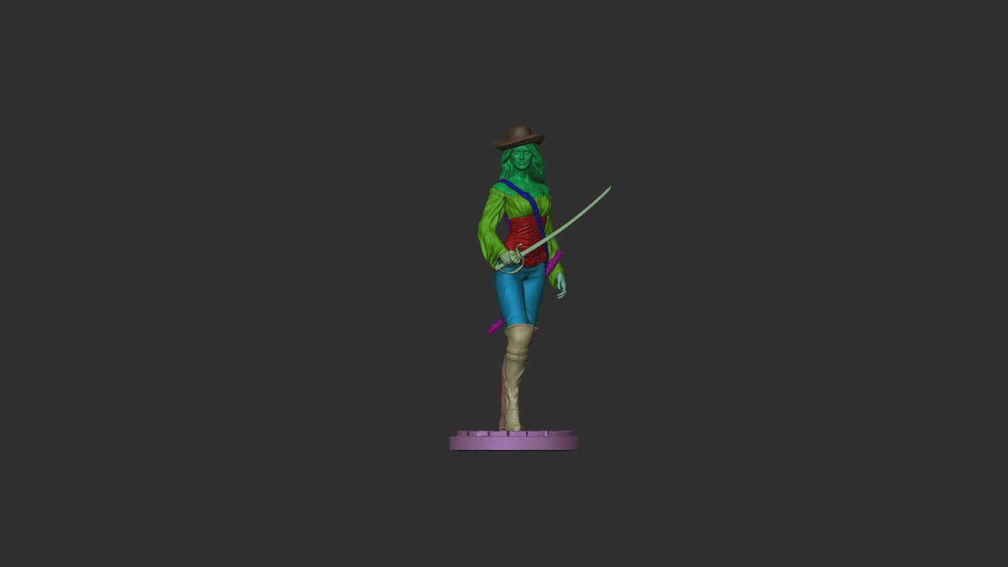 Angelica Teach: 3D-Printed Collectible Figure – Exquisite Pirates of the Caribbean Resin Statue for Fans