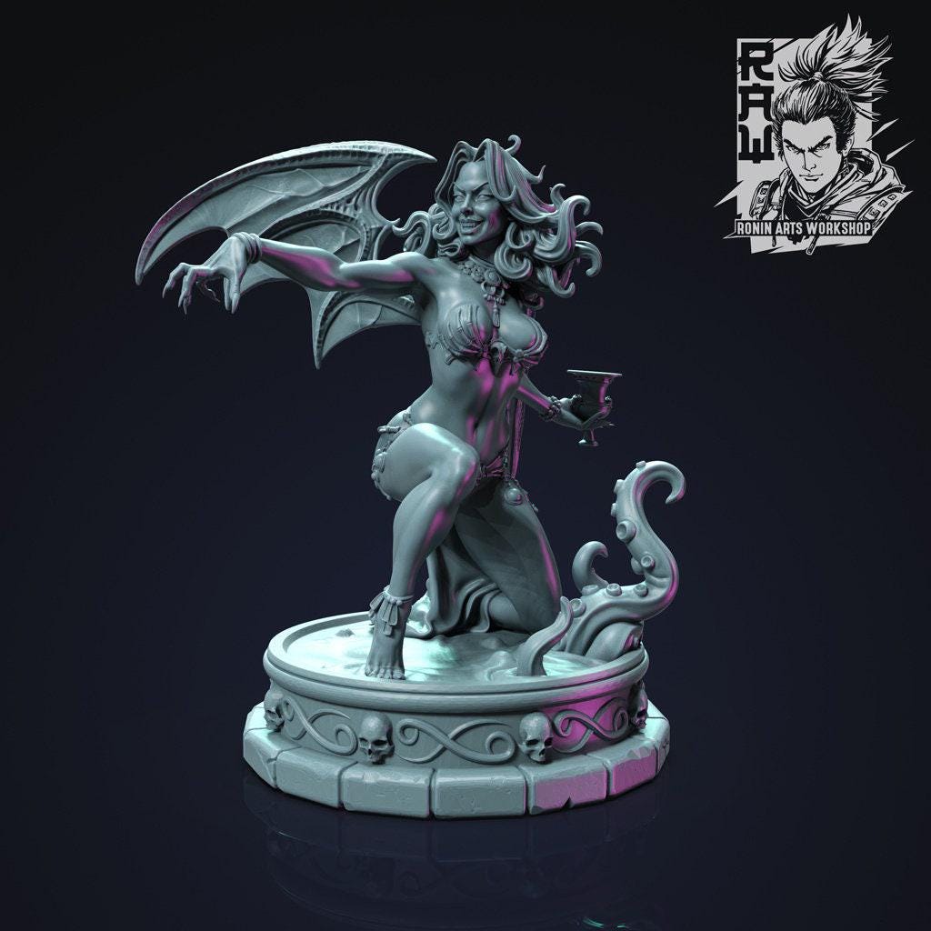 Succubus Cassandra, Dnd miniatures, Tabletop miniatures, 3d printed miniatures, Collectible figurines, Pathfinder, Dnd, dungeons and dragons
