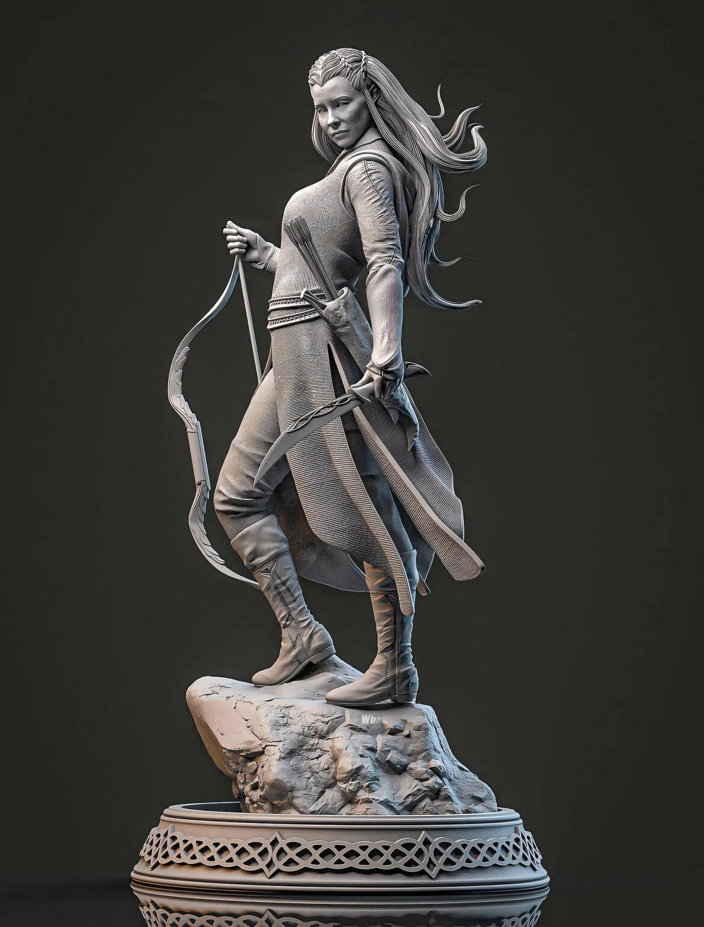 Exclusive Tauriel 3D Printed Statue: Detailed Fantasy Fan Art Collectible - Optional NSFW Variant Available