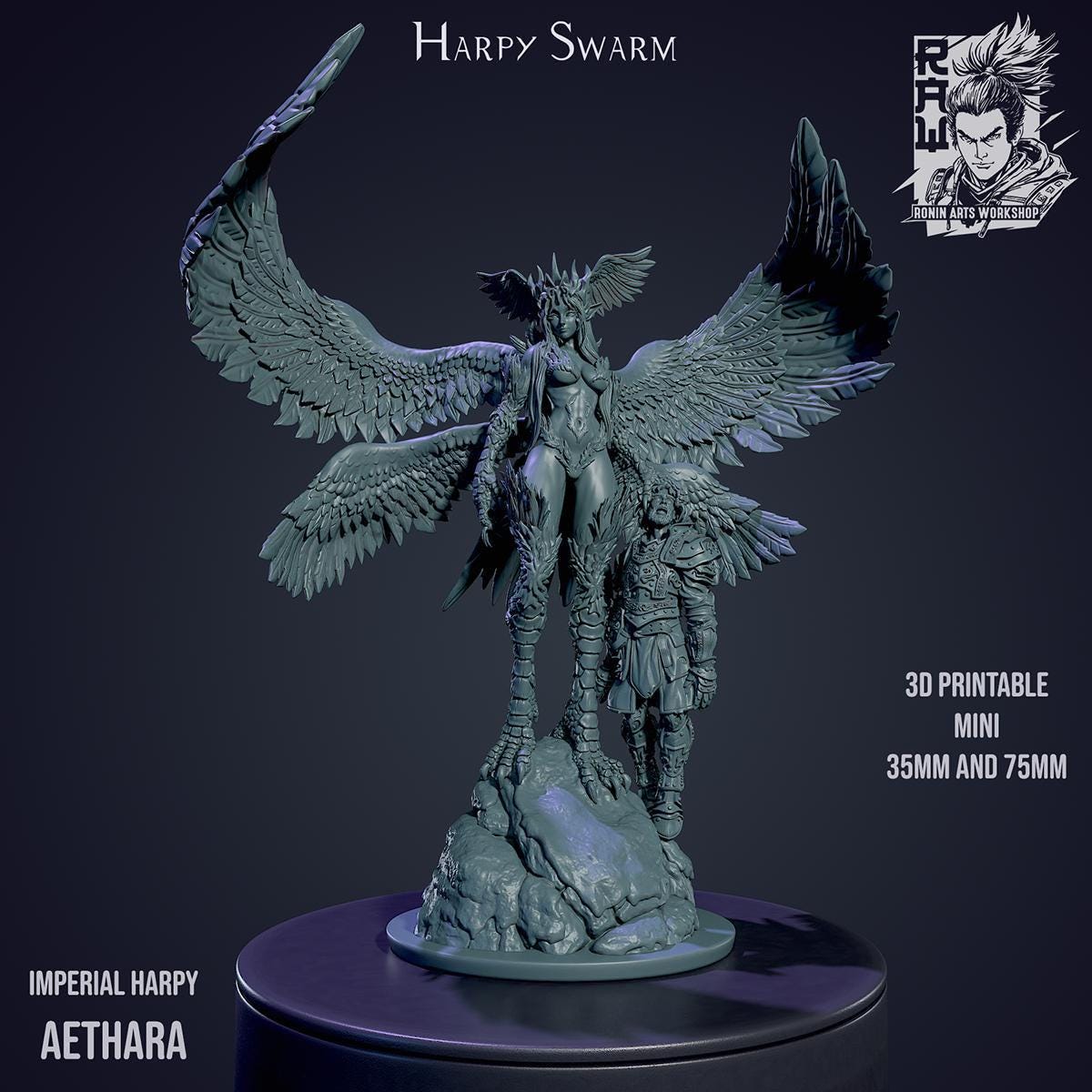 Imperial Harpy Warband Miniatures - 35mm Tabletop DnD Collectible for Pathfinder, Dungeons n Dragons, RPG Game Miniatures