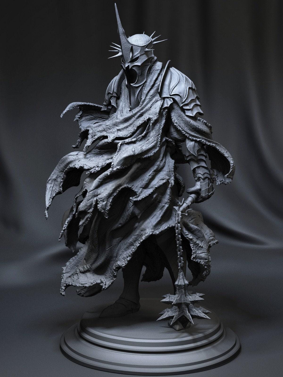 Epic Witch King of Angmar 3D Printed Statue: Lord of the Rings Nazgûl Collectible Fan Art Figure