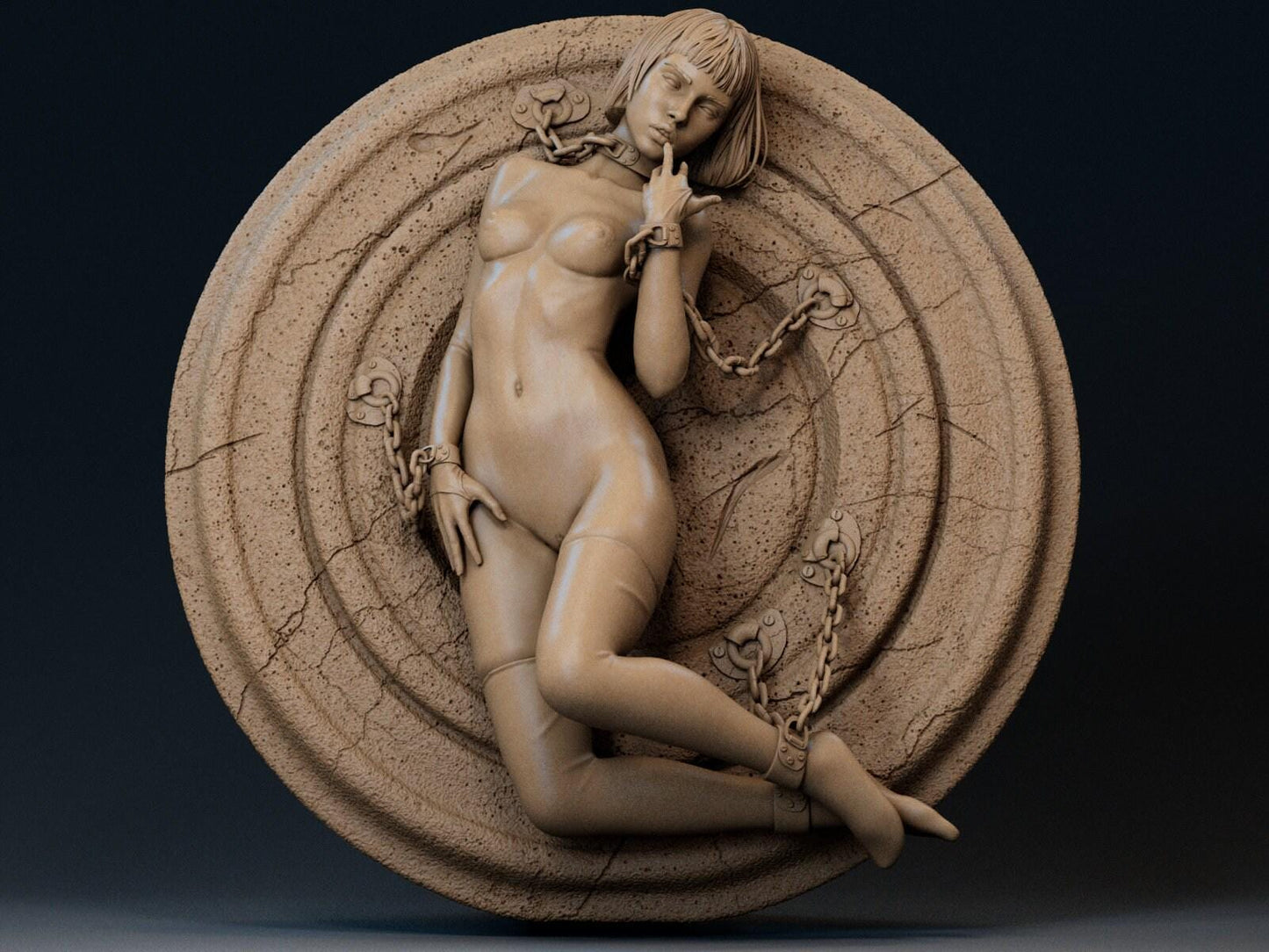 Hand-Painted Luis Royo 'Prohibited' Statue – Limited Edition 3D Printed Fantasy Collectible for Adult Display