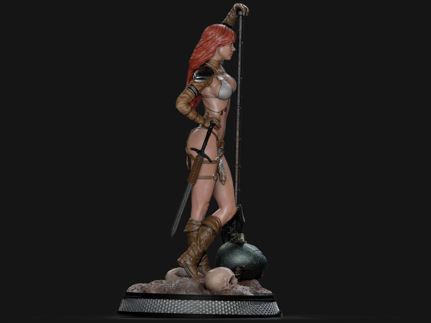 Red Sonja Collectible Statue: Iconic She-Devil with a Sword Figure – Premium Hand-Painted (or 3D Printed) Resin