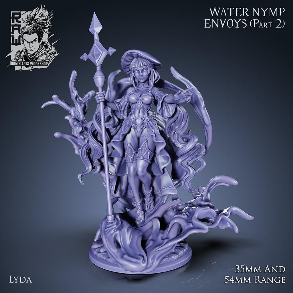 Water Nymph Miniatures 35mm Mermaid Figurines for Dungeons and Dragons & Tabletop Gaming Decor Chapter 2