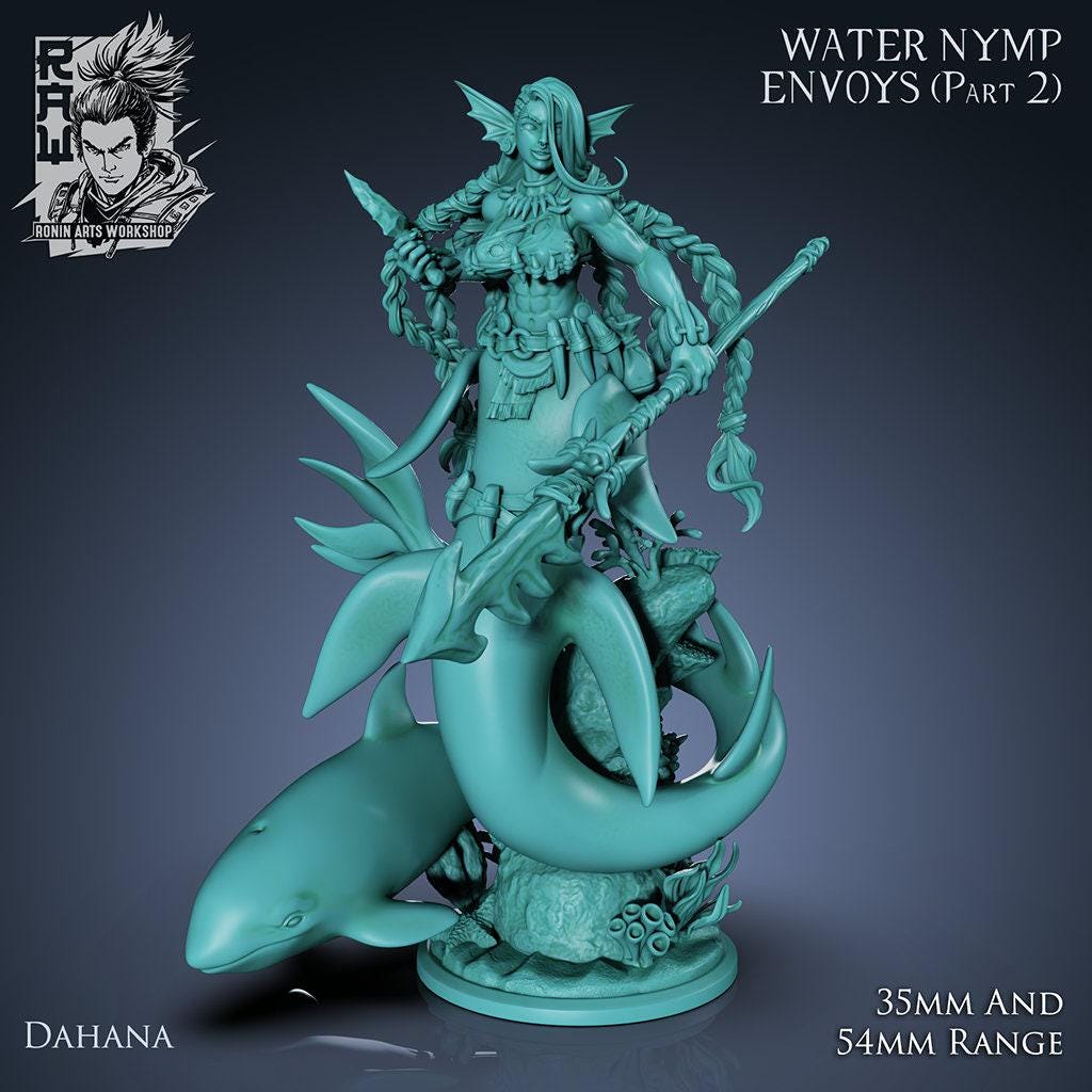 Water Nymph Miniatures 35mm Mermaid Figurines for Dungeons and Dragons & Tabletop Gaming Decor Chapter 2