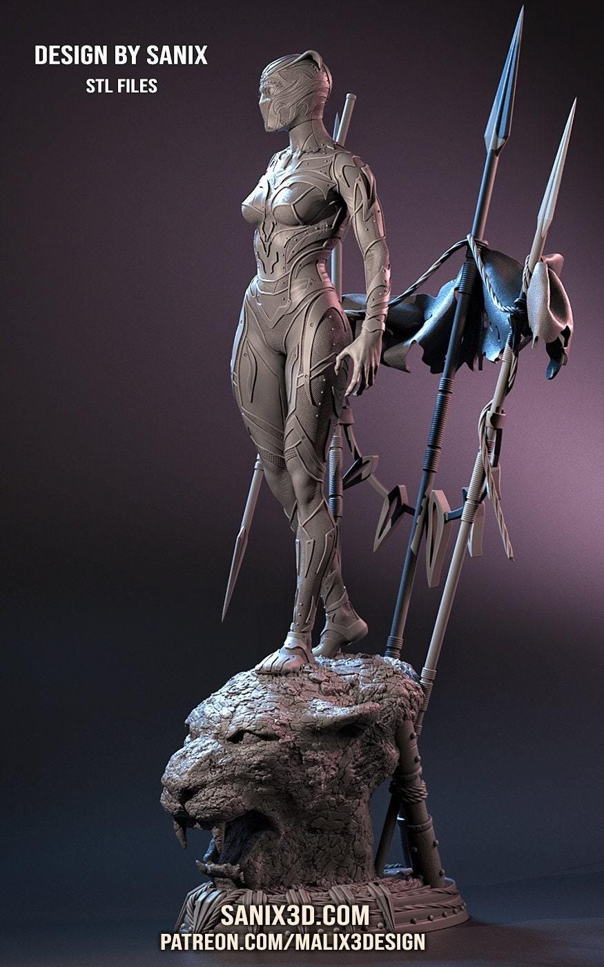 Black Panther Shuri Collectible Figures | Hand-Painted Marvel Statues