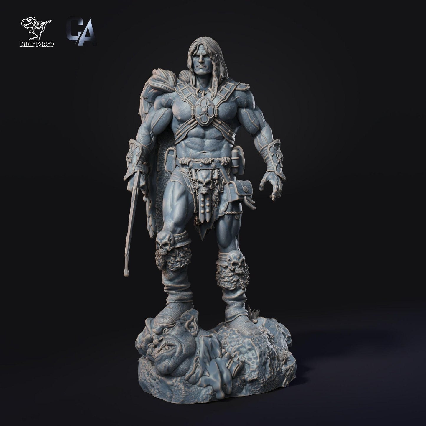 By the Power! He-Man Fanart 3D Printed Collectible Statue - Masters of the Universe Figure
