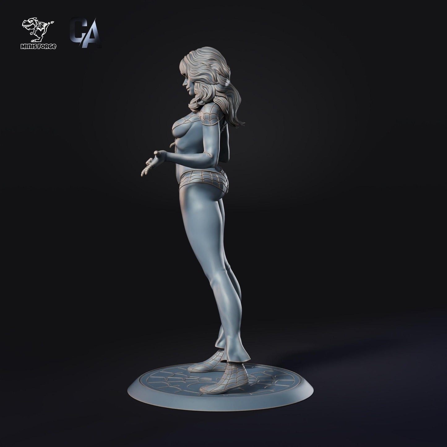Stunning Spider Mary Jane 3D Printed Statue: Spider-Man Fan Art Collectible - Detailed MJ Figure