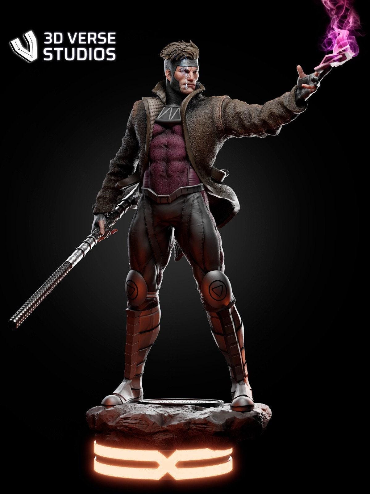Gambit 3D Printed Collectible Statue: Unleash the X-Men's Cajun Charm – Epic Marvel Figure for Fans