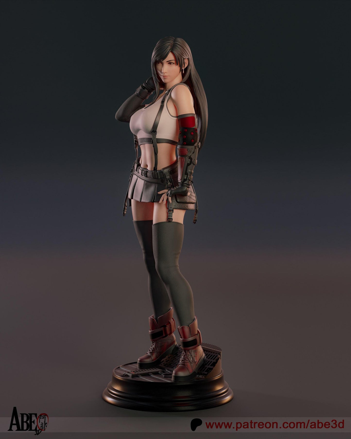 Detailed Tifa Lockhart Collectible Statue (FF7) | Available Painted or as Unpainted Resin Model Kit