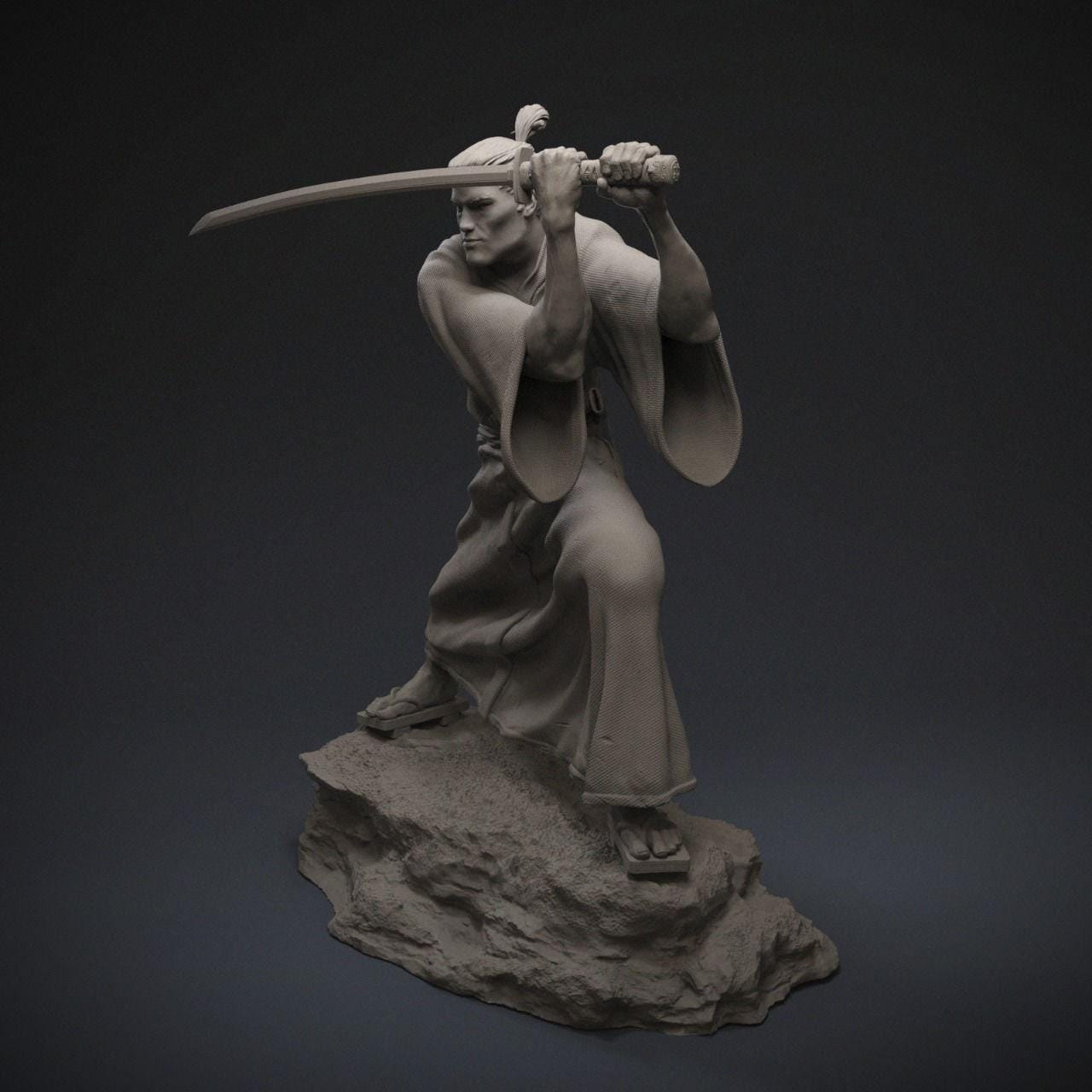 Samurai Jack 3D Printed Statue - Uniquely Detailed & Lifelike - A Must-Have for Collectors and Fans of the Iconic Series