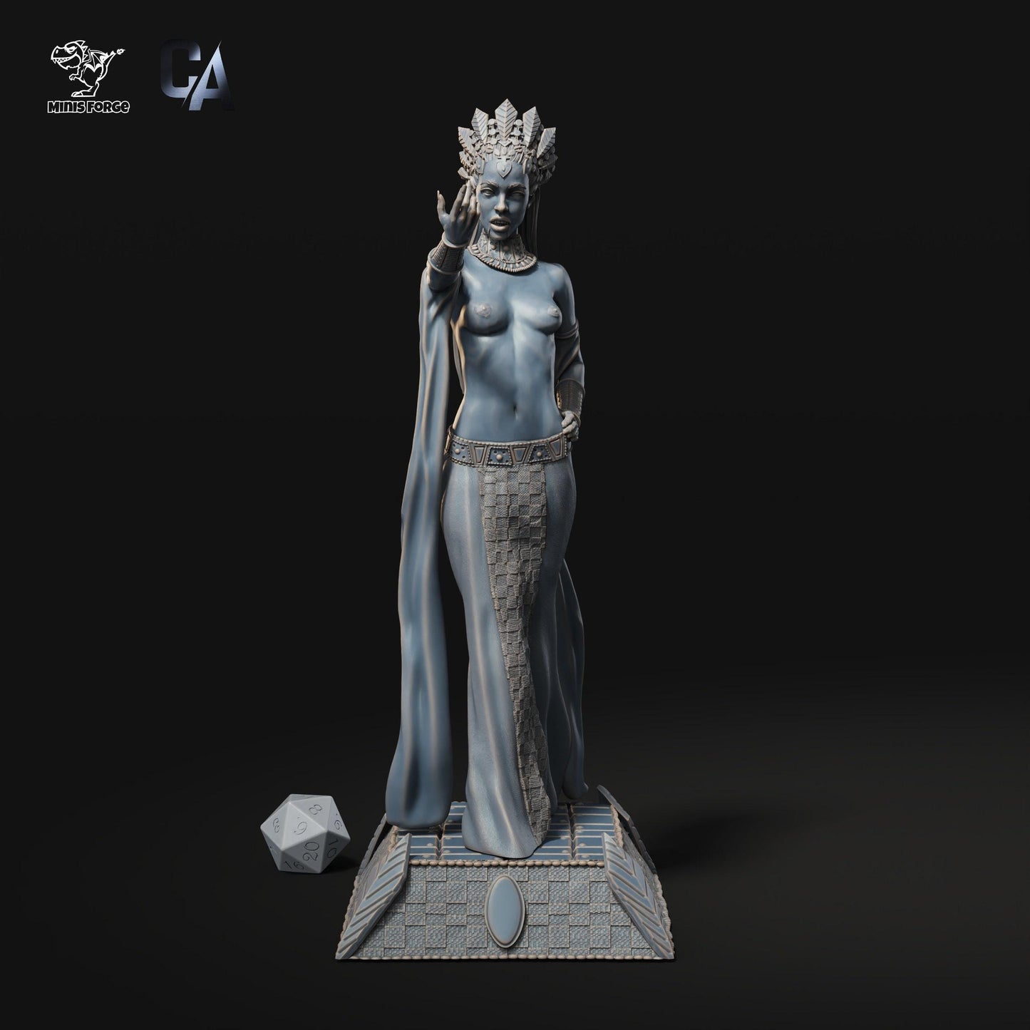 Empress Akasha Vampire 3D Printed Collectible Statue | Queen of the Damned Hand-Painted Resin Figure (NSFW Variant Available)