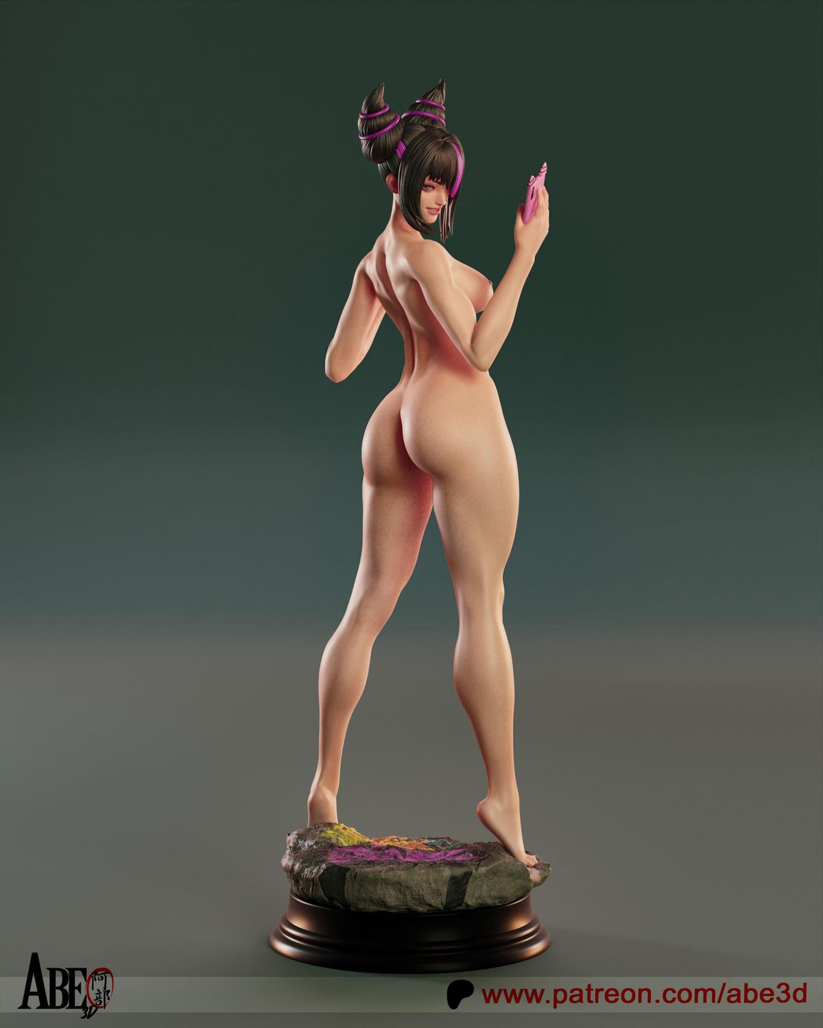Juri Han NSFW 3D Printed Statue – Mature Street Fighter Resin Collectible, Made to Order for Adult Collectors & Fans