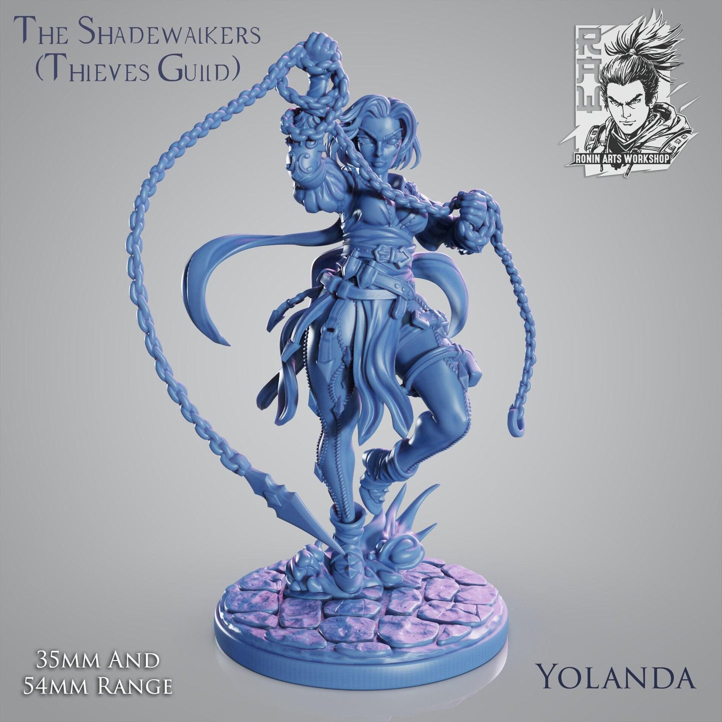 Thieves Guild 3d printed statue Collectible Miniature figure gift idea nsfw pin up unpainted 35 mm scale