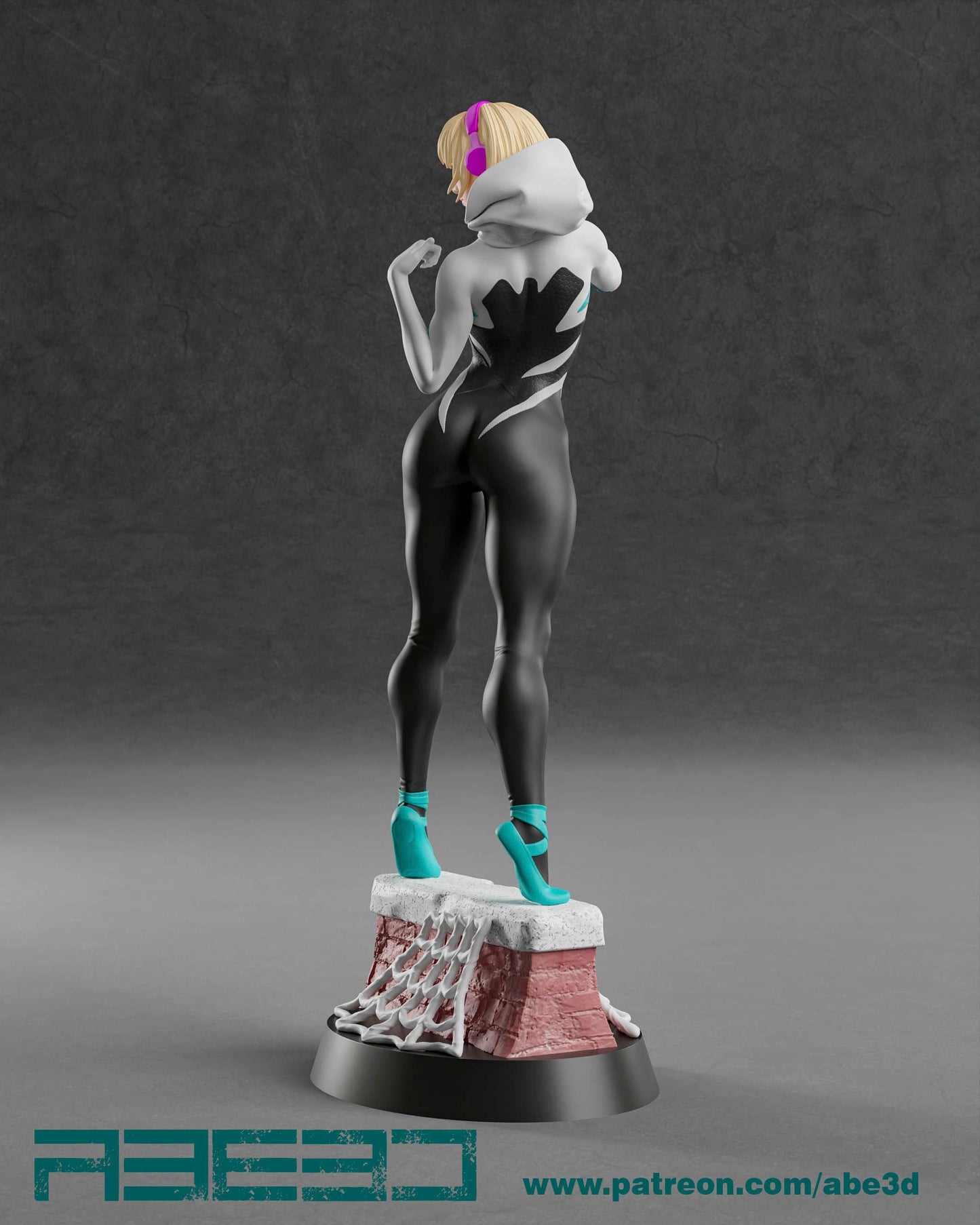 Swing into Action: Spider Gwen 3D Print Collectible Resin Statue - Epic Spider-Verse Marvel Figure