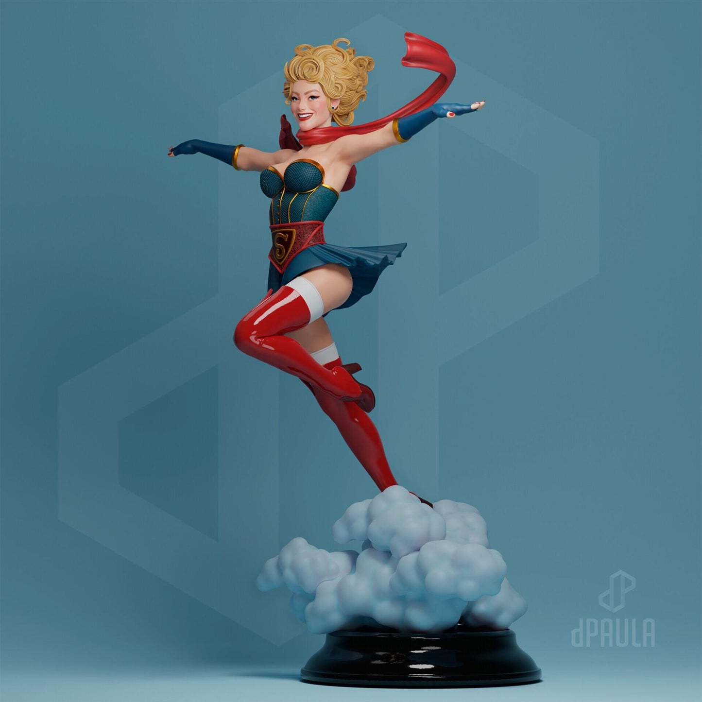 Superwoman Bombshell Collectible Resin Statue – Painted or Unpainted Model Kit for DC Fans
