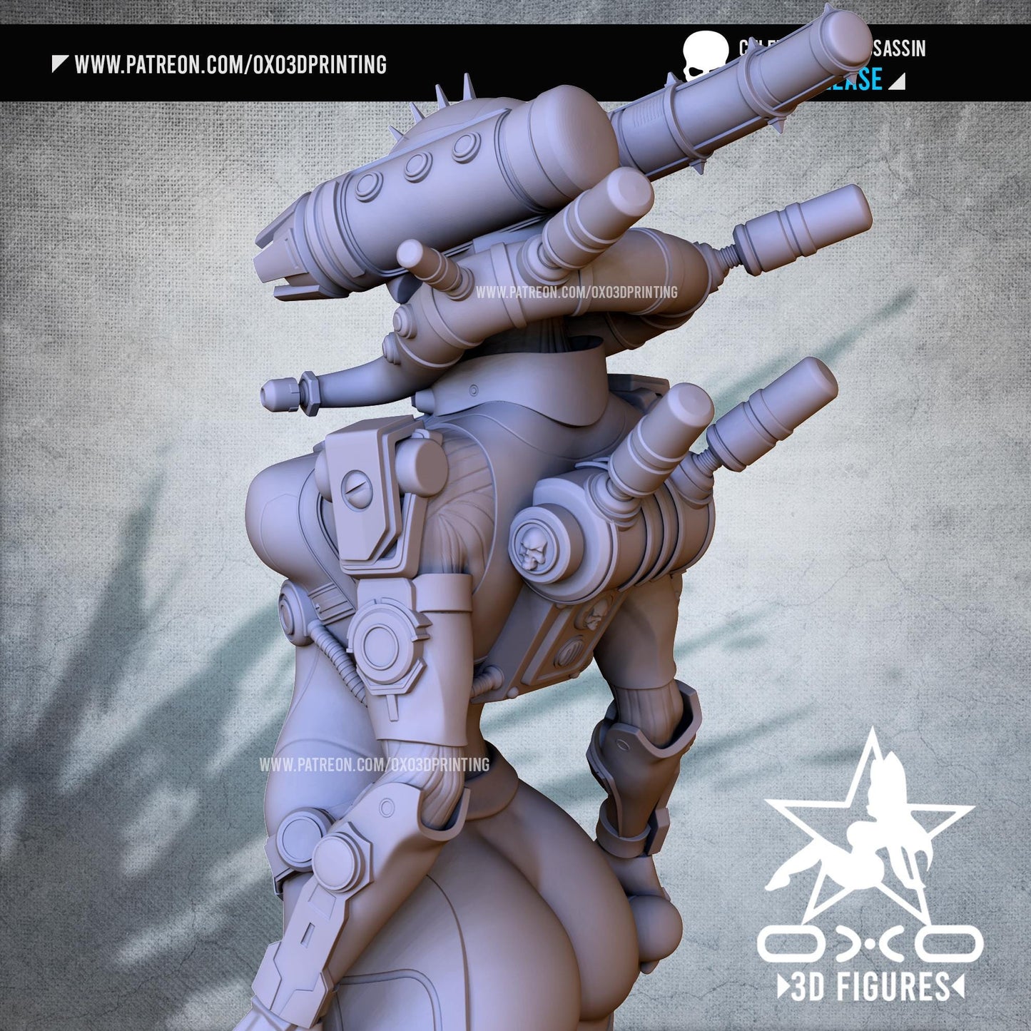 Temple Priest 3D Printed Sci-Fi Grim Dark Collectible Statue: Dystopian Figure with NSFW Option