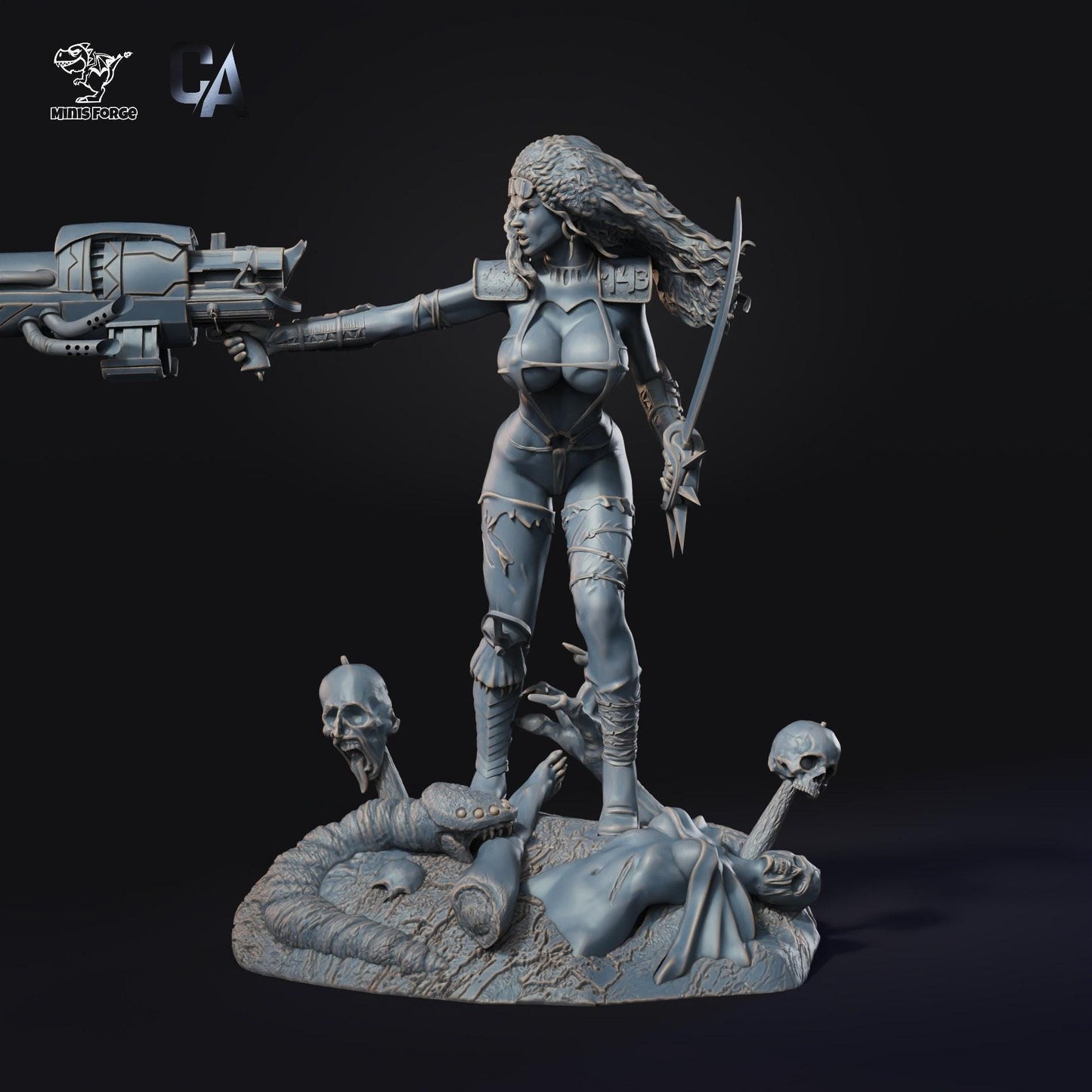 Exclusive Julie Strain Heavy Metal F.A.K.K. 2 3D Printed Statue: Iconic Adult Sci-Fi Collectible NSFW