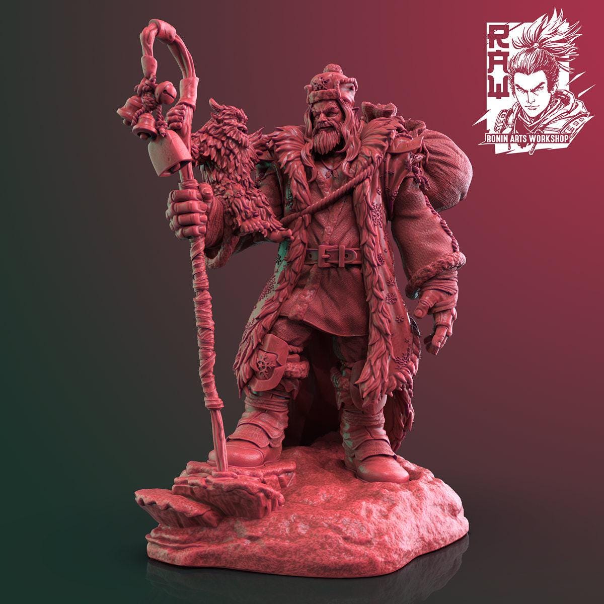 Frost Giant Moroz and Snezhok Collectible Miniature, 35 mm, Tabletop miniatures, Pathfinder, dungeons and dragons, dnd