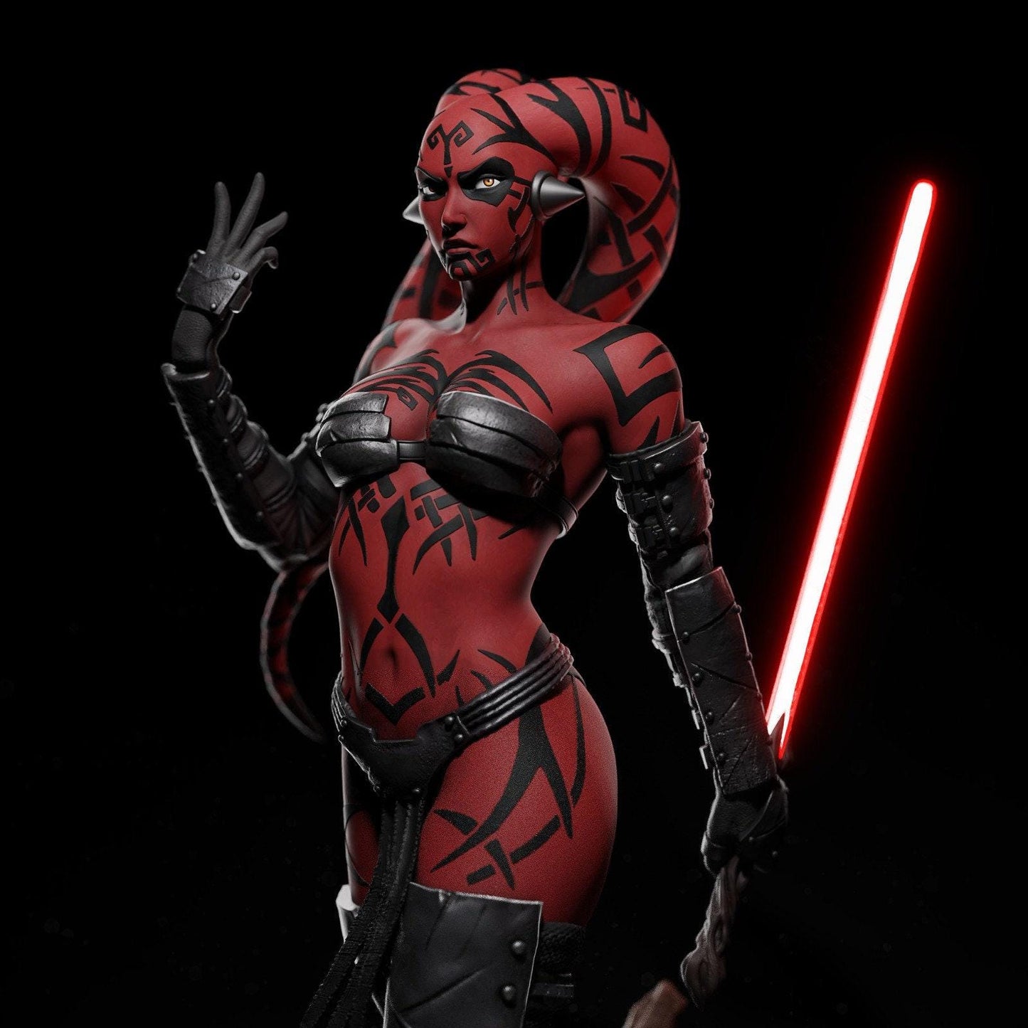 Darth Talon 3D Printed Collectible Statue - Sith Lady Twi'lek Figure from Star Wars Legacy"