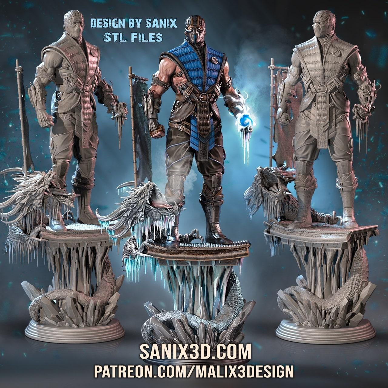 Sub-Zero Resin Statue – Hand-Painted Iconic Mortal Kombat Warrior