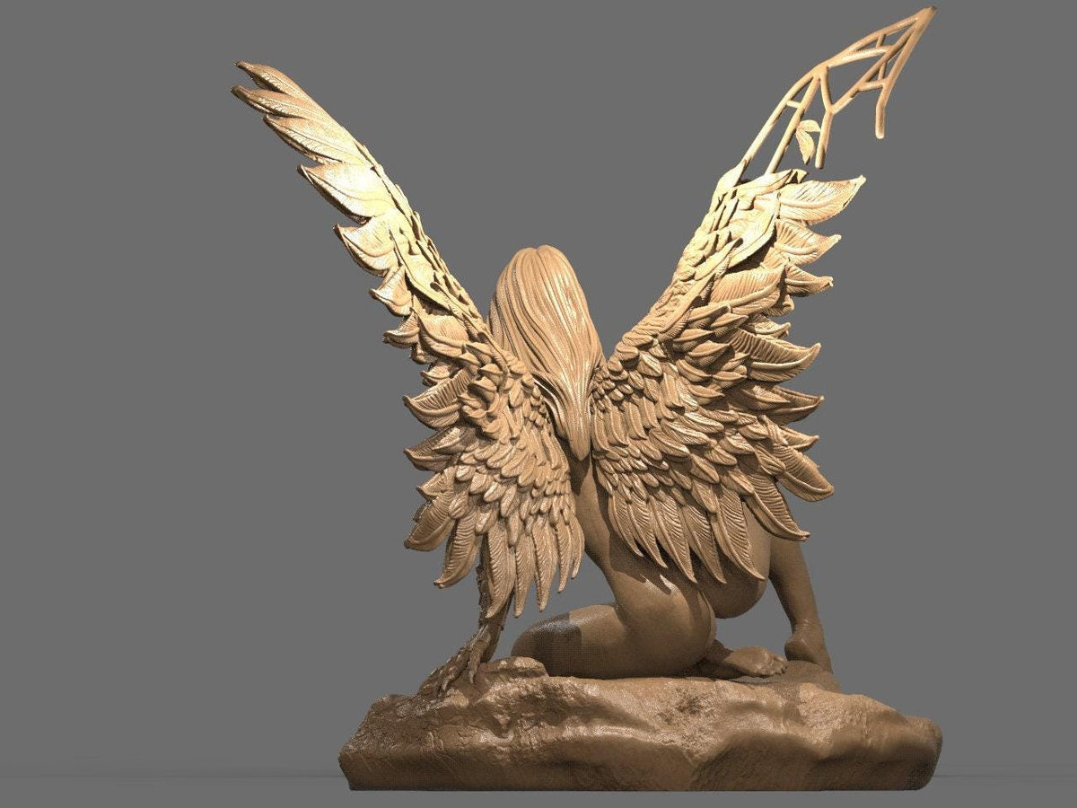 Boris Vallejo Broken Wing NSFW 3D Printed Statue – Mature Fantasy Resin Collectible, Made to Order for Adult Collectors