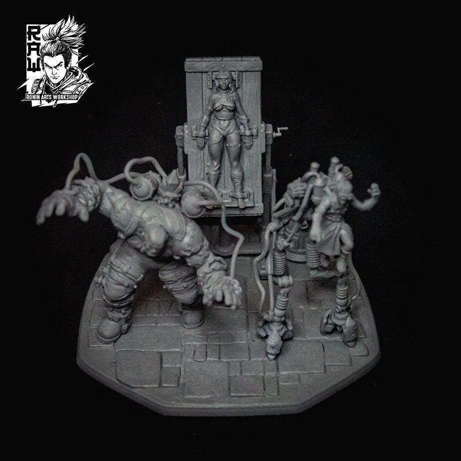 Frankenstein's Lab Diorama: Recreate the Iconic Scene of Scientific Creation 3D-Printed Miniature