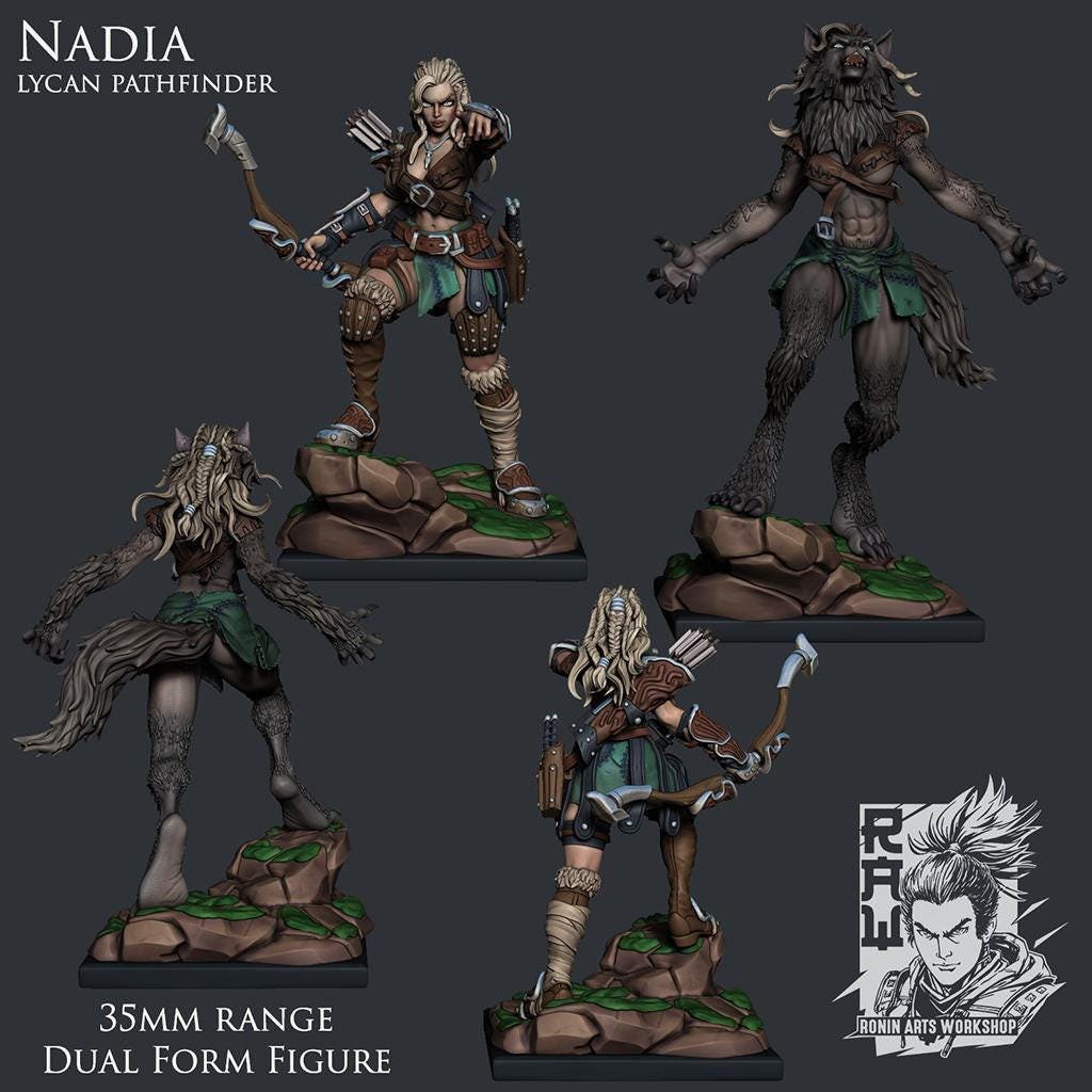 Human Druid Miniature 3D Print Dungeons and Dragons Mini RPG Tabletop DnD Painting Great Gift Idea