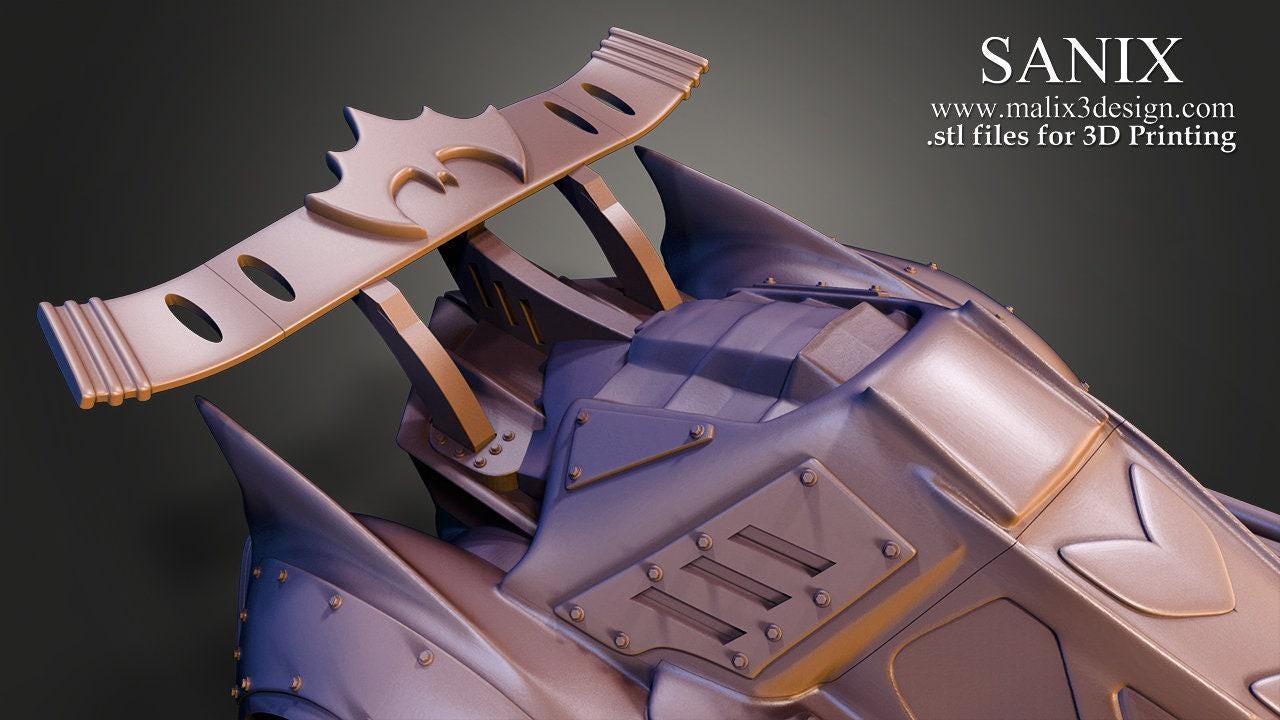 Batmobil 3D Print Collectible: Iconic Gotham City Vehicle Replica