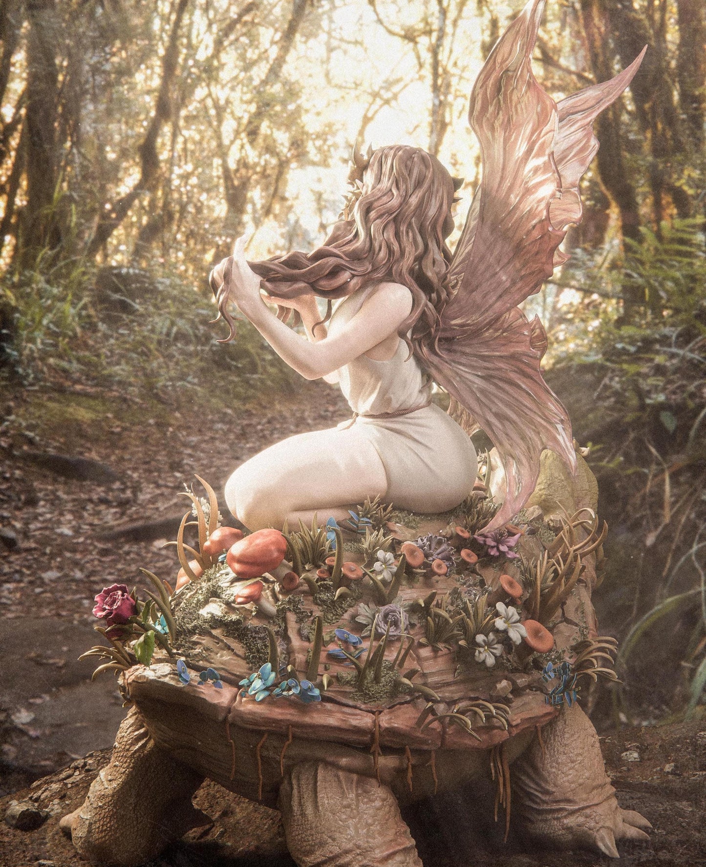 Enchanted Fairy Collectible Statue: Hand-Painted 3D Resin Figure – Magical Fantasy Home Decor