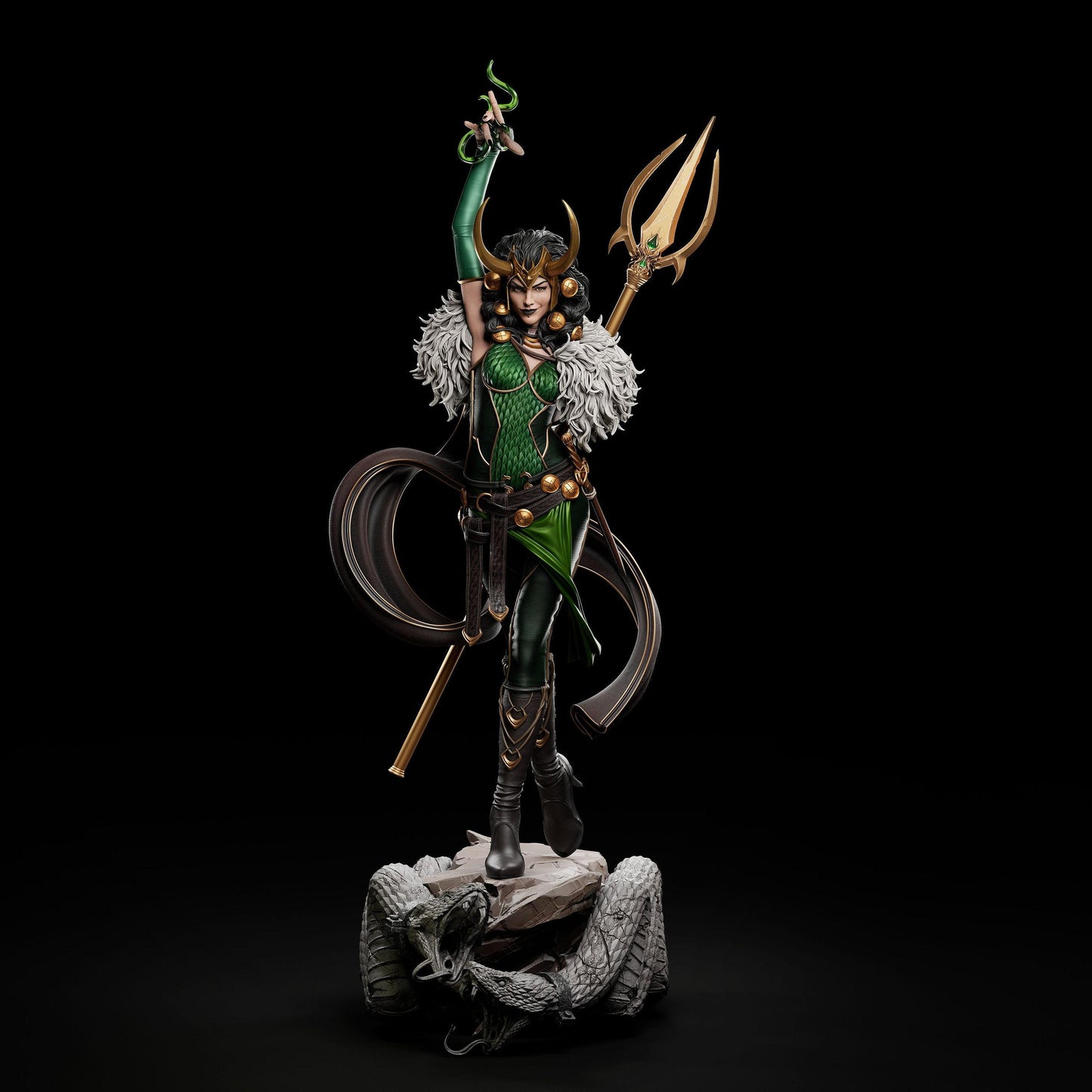 Lady Loki Fanart: Impressive 3D-Printed Collectible Figure - Marvel Villainess