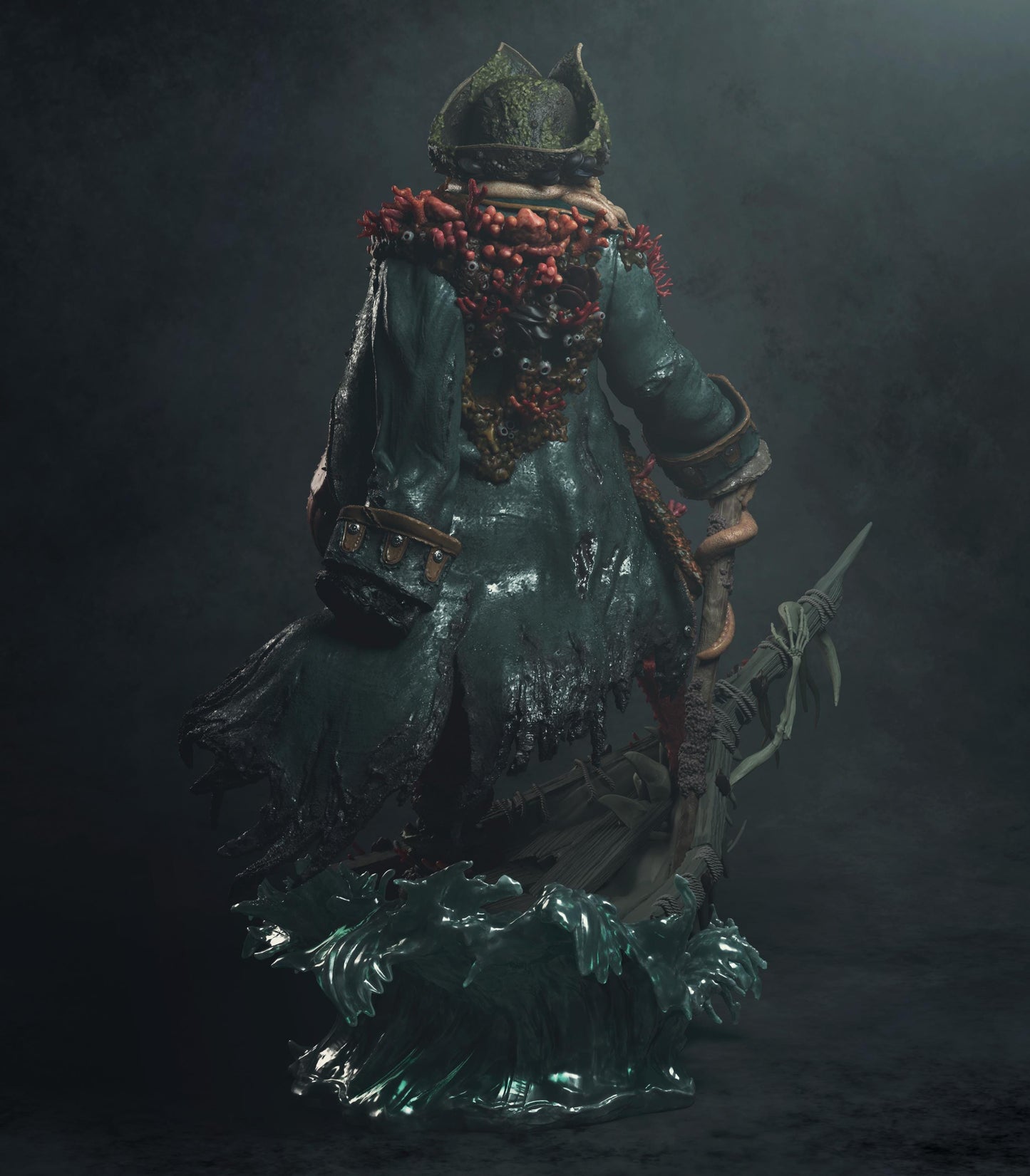Immerse Yourself: High-Detail Davy Jones Collectible 3D Printed Statue from Pirates of the Caribbean