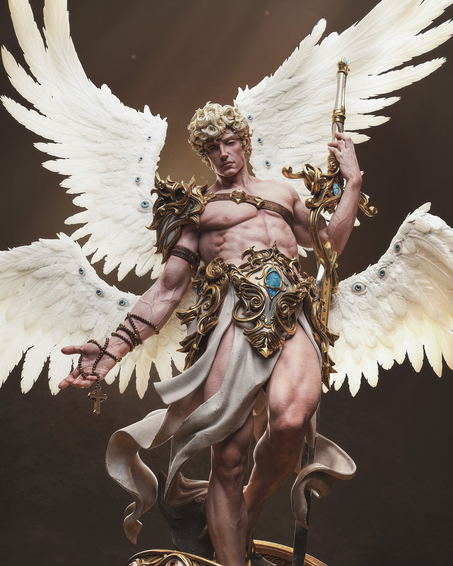 Highly-Detailed Cherubin Statue | Premium 3D Printed Resin Collectible for Fantasy & Angelic Art Lovers