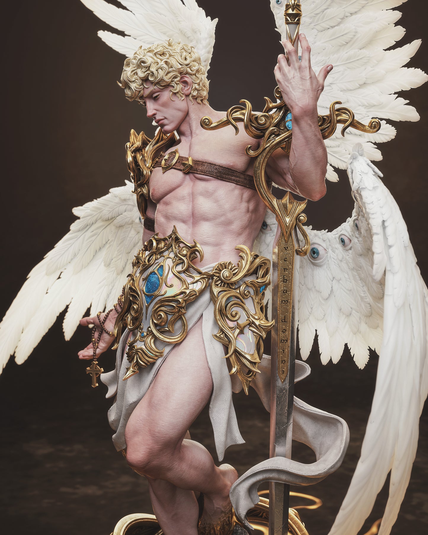 Highly-Detailed Cherubin Statue | Premium 3D Printed Resin Collectible for Fantasy & Angelic Art Lovers