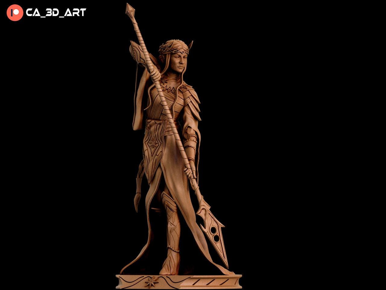 Galadriel: Elegant 3D Print Statue - NSFW Lord of the Rings Collectible