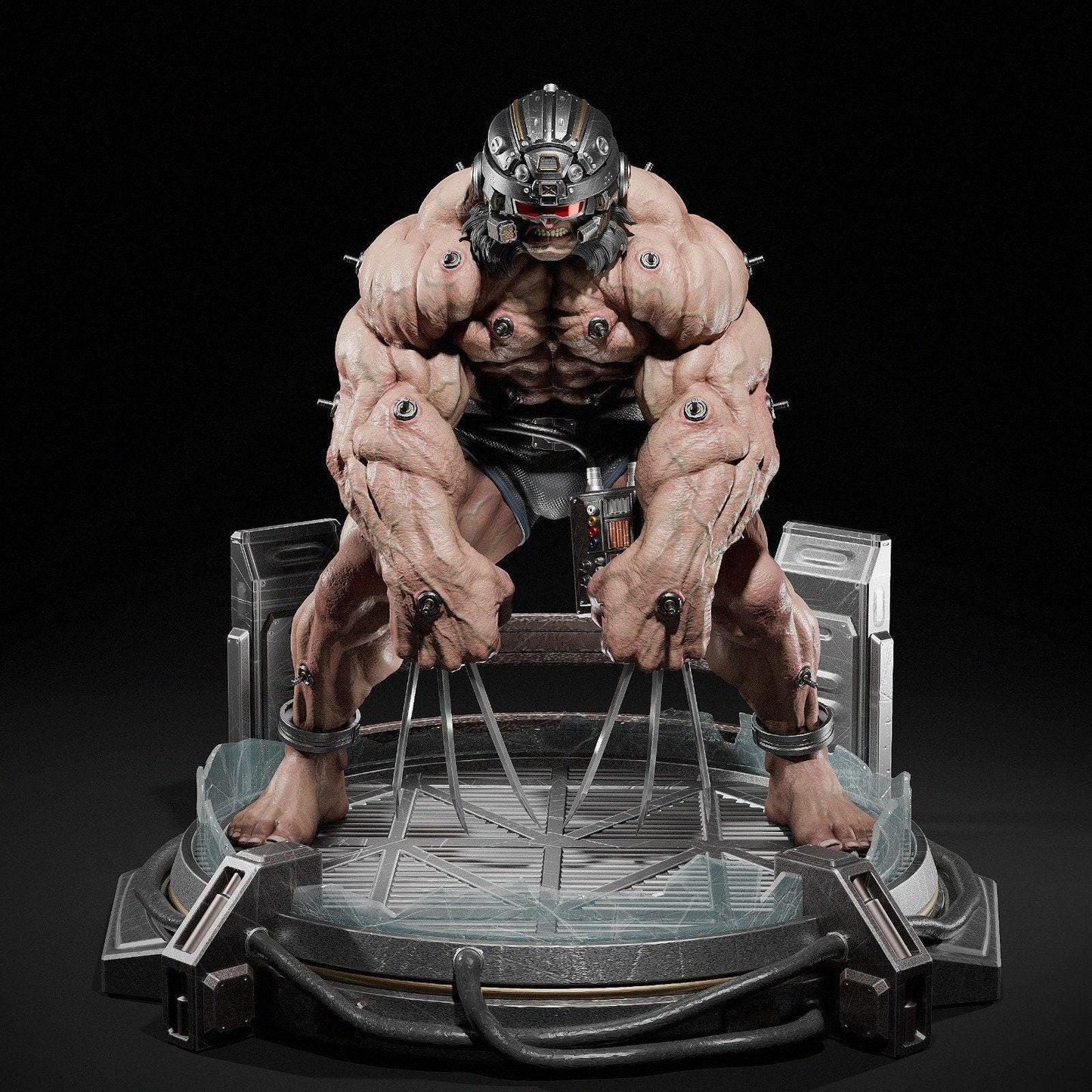 Detailed Wolverine Weapon X 3D Printed Miniature Statue: Classic Marvel X-Men Fan Art Collectible