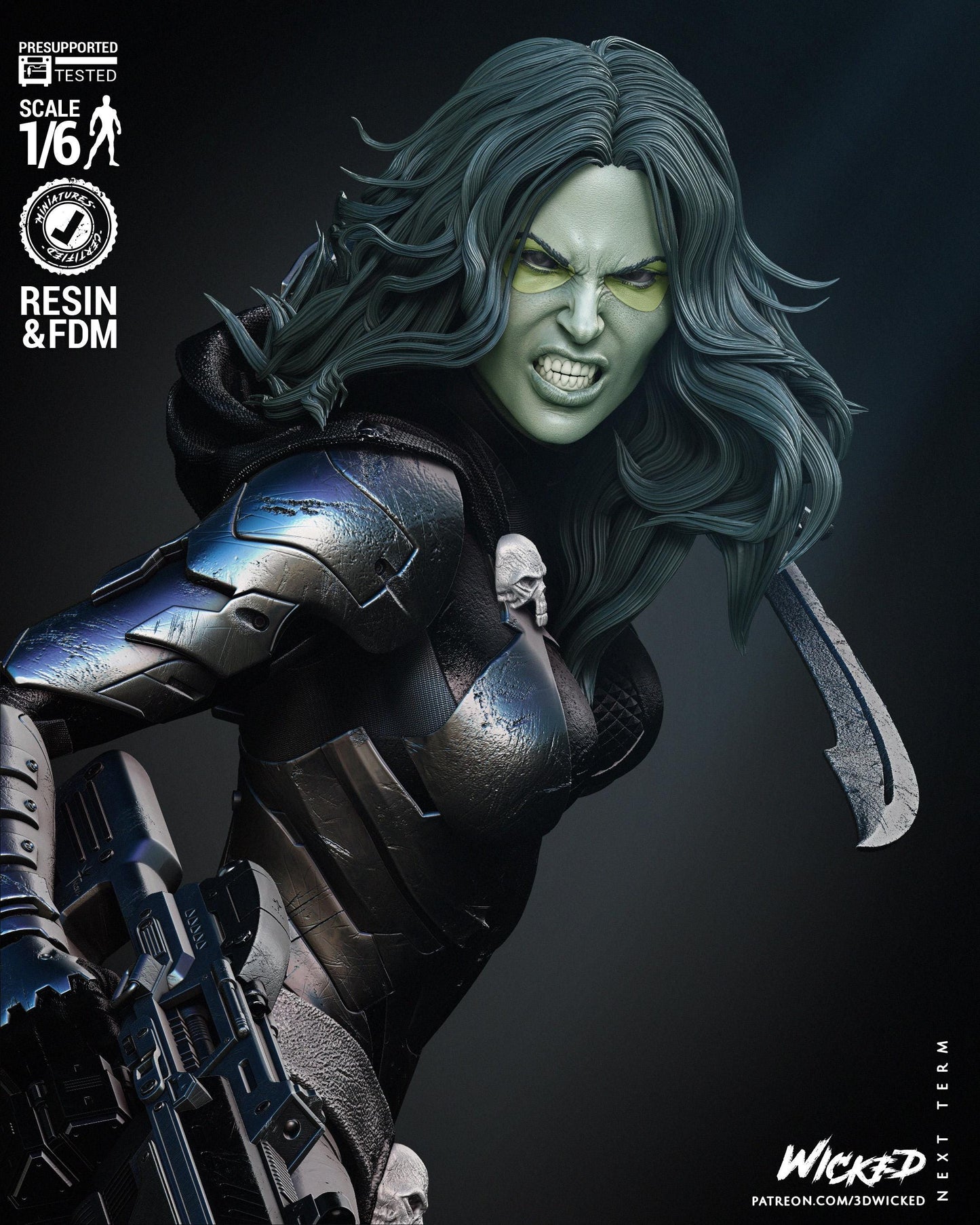a woman with a gun in her hand