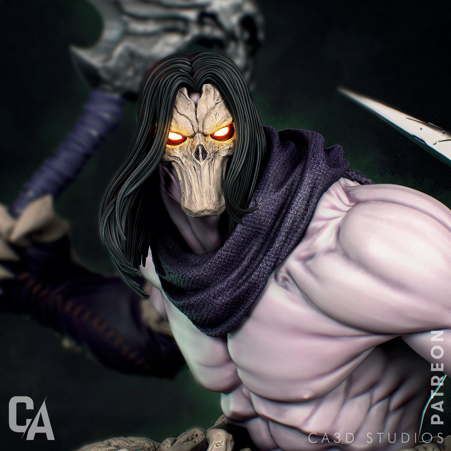 Death Darksiders 3D Printed Collectible Statue: Unleash the Horseman – Epic Gaming Figure for Fans