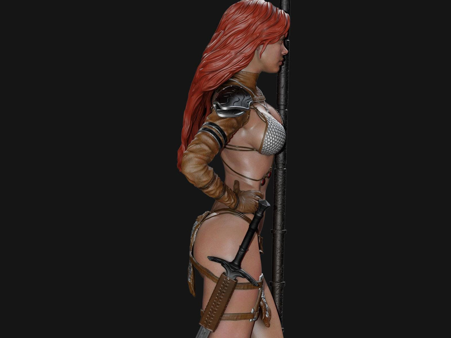 Red Sonja Collectible Statue: Iconic She-Devil with a Sword Figure – Premium Hand-Painted (or 3D Printed) Resin